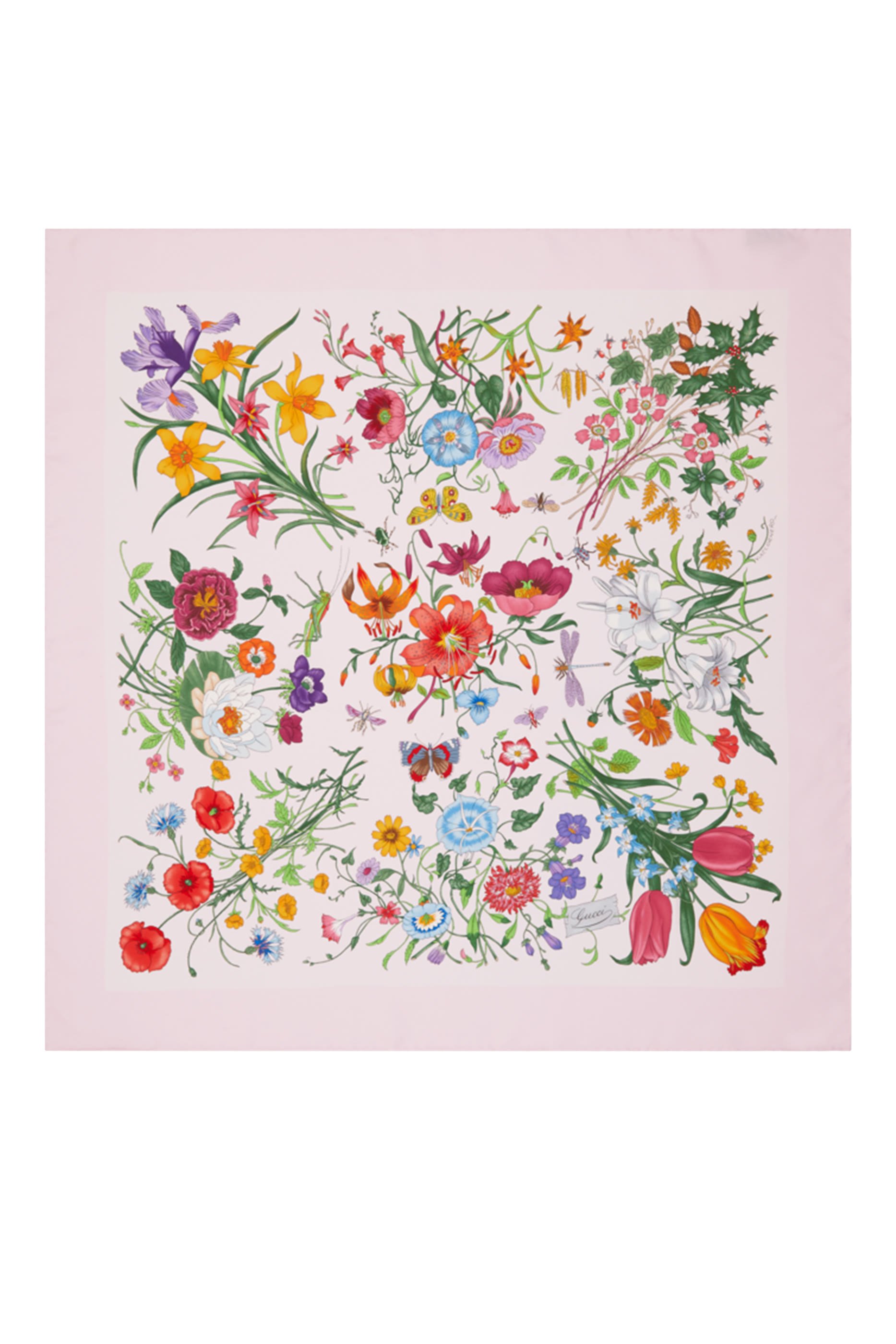  Printed Silk Twill Carr&eacute; 