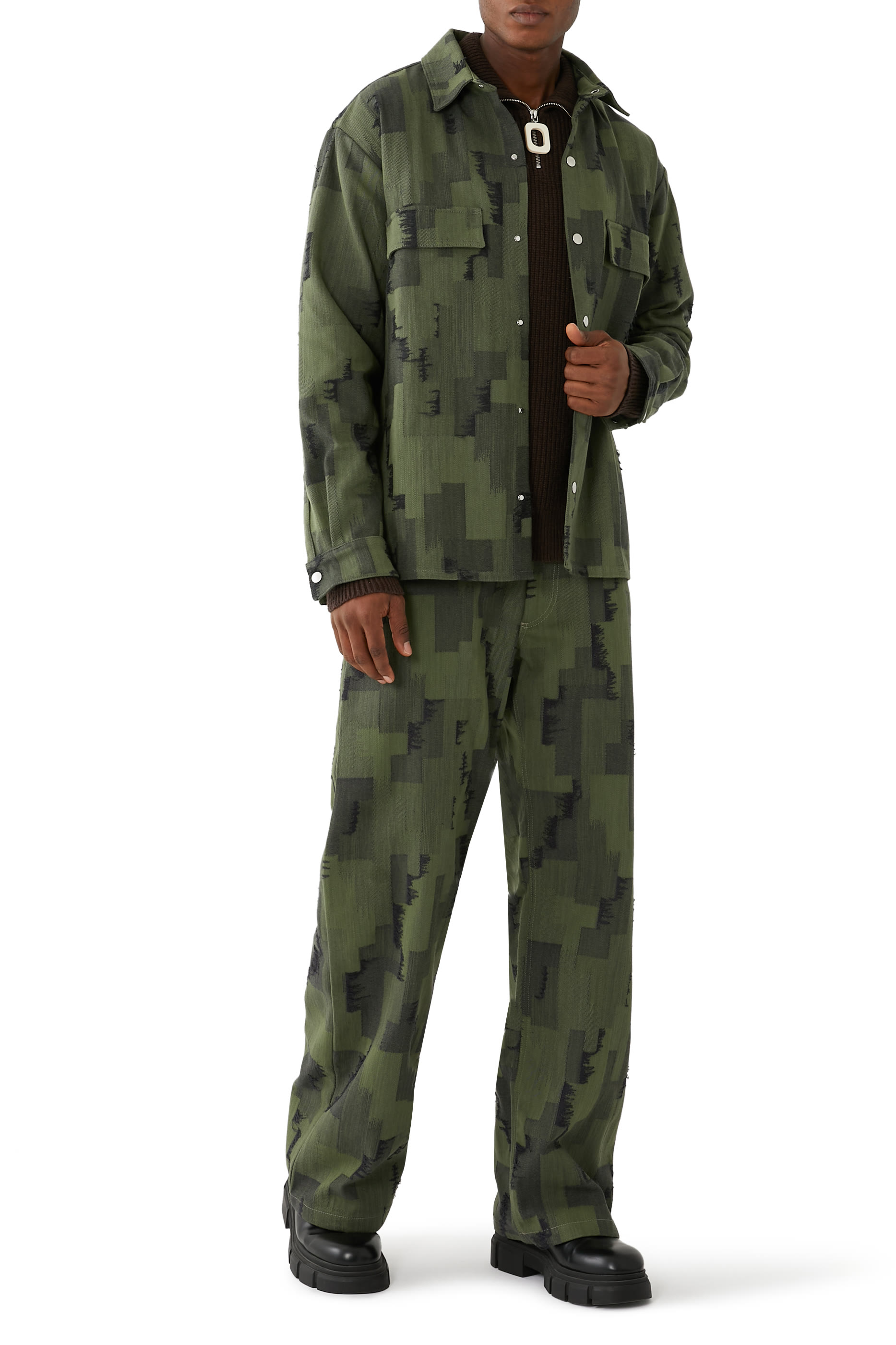 AOP Cross Wide Leg Pants