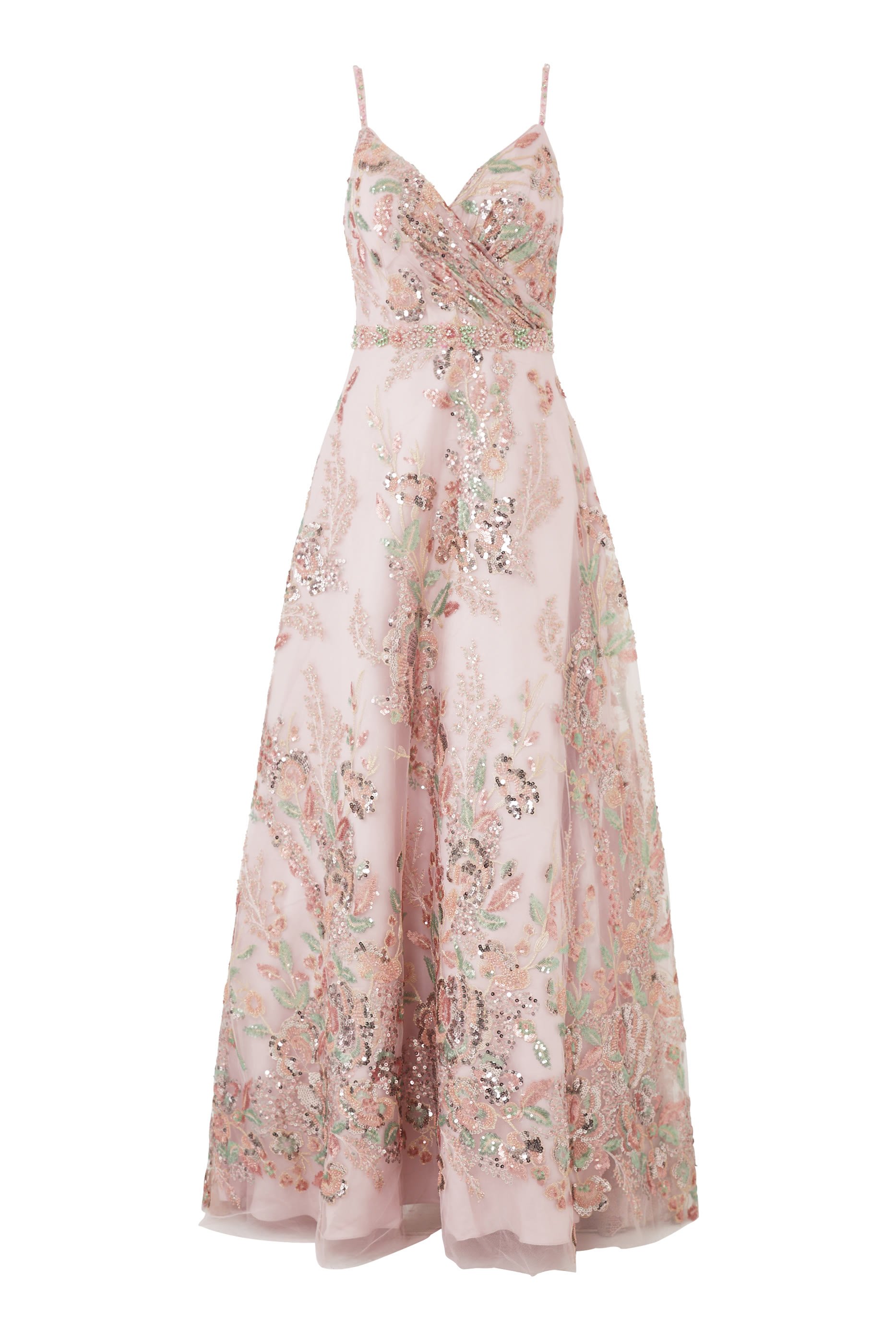 Sleeveless Embellished Maxi Gown