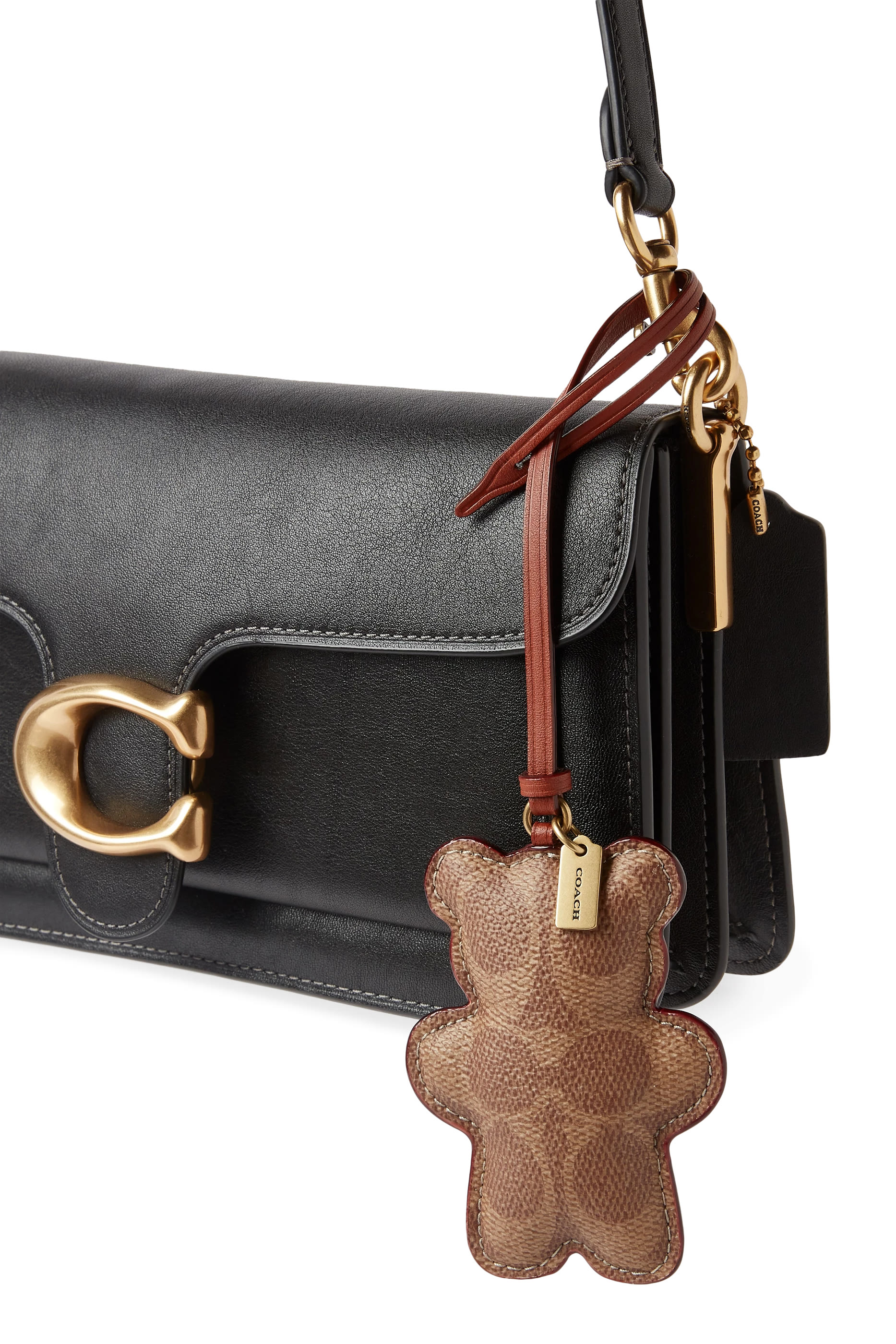 Bear Puffy Bag Charm in Signature Canvas 