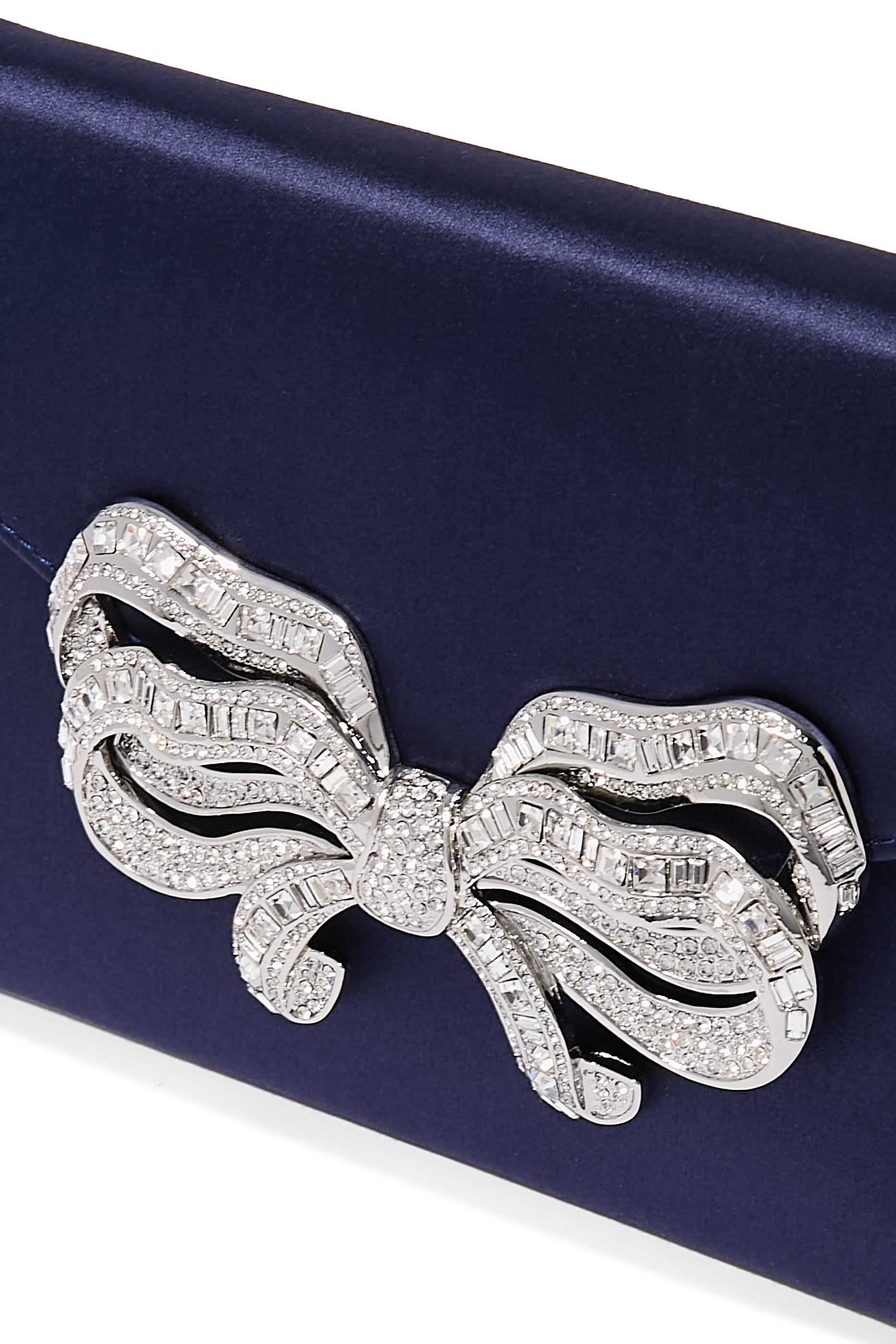 Satin Bow Envelope Clutch