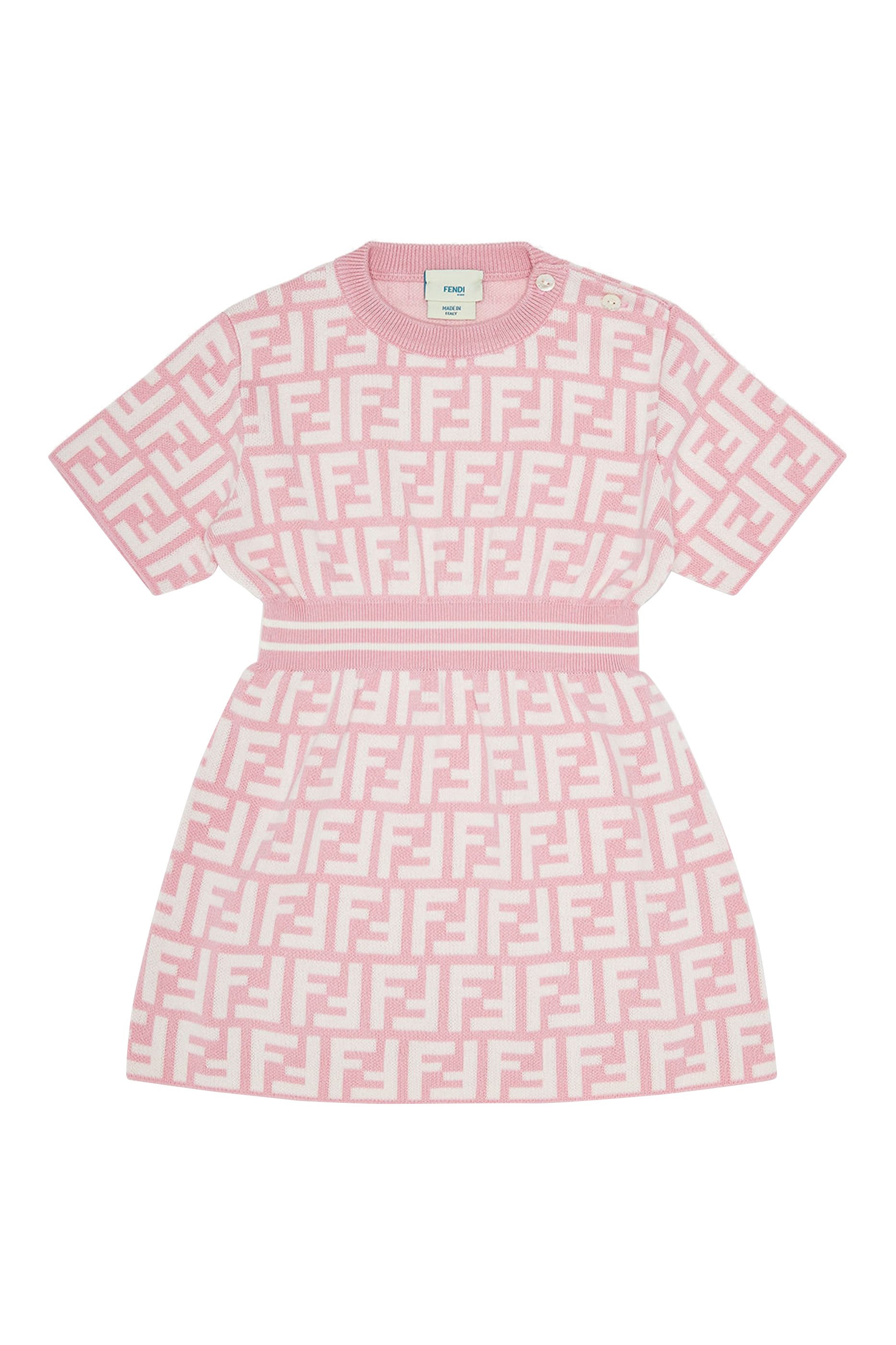 Kids FF Monogram Print Dress