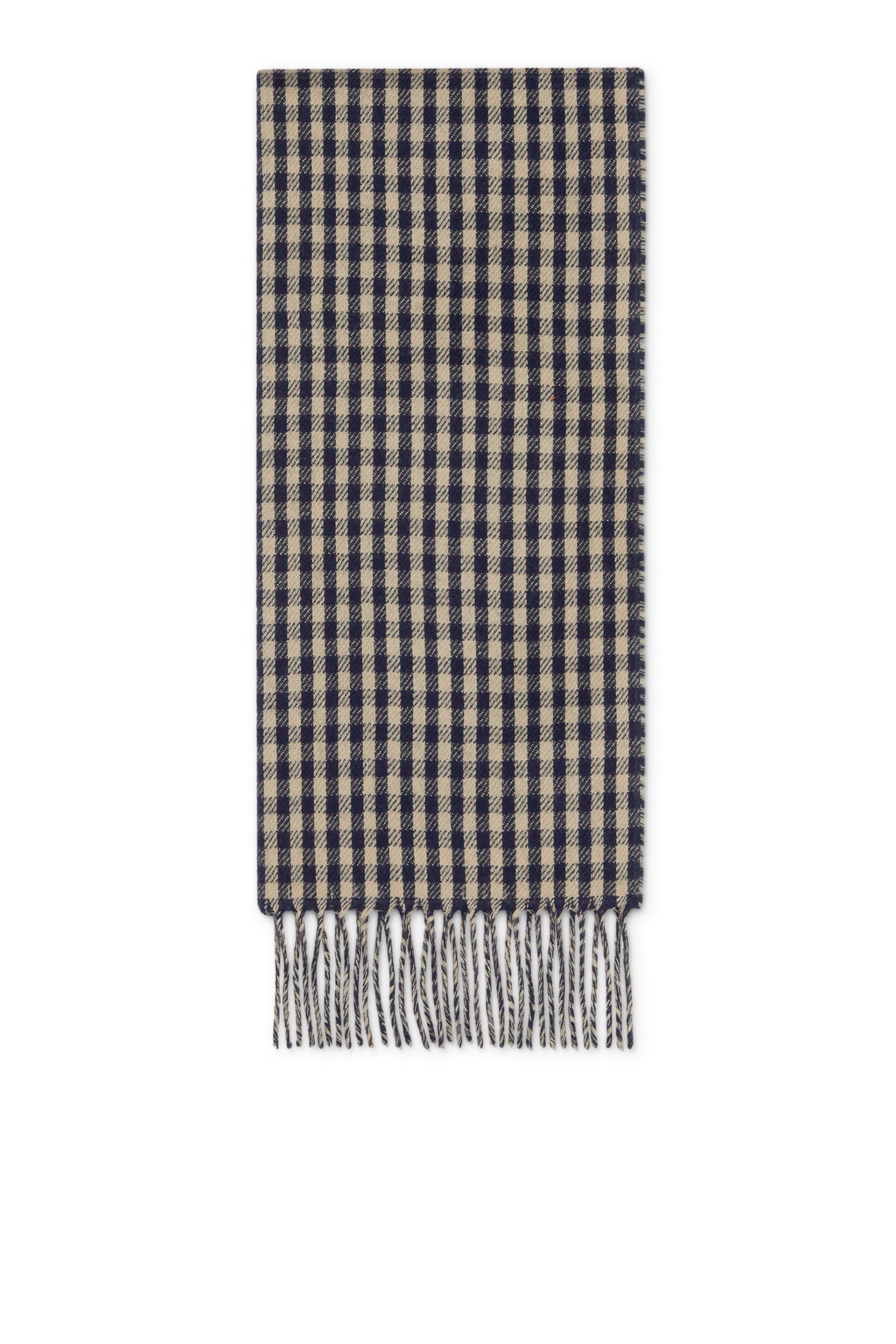 GG Gingham Wool Scarf