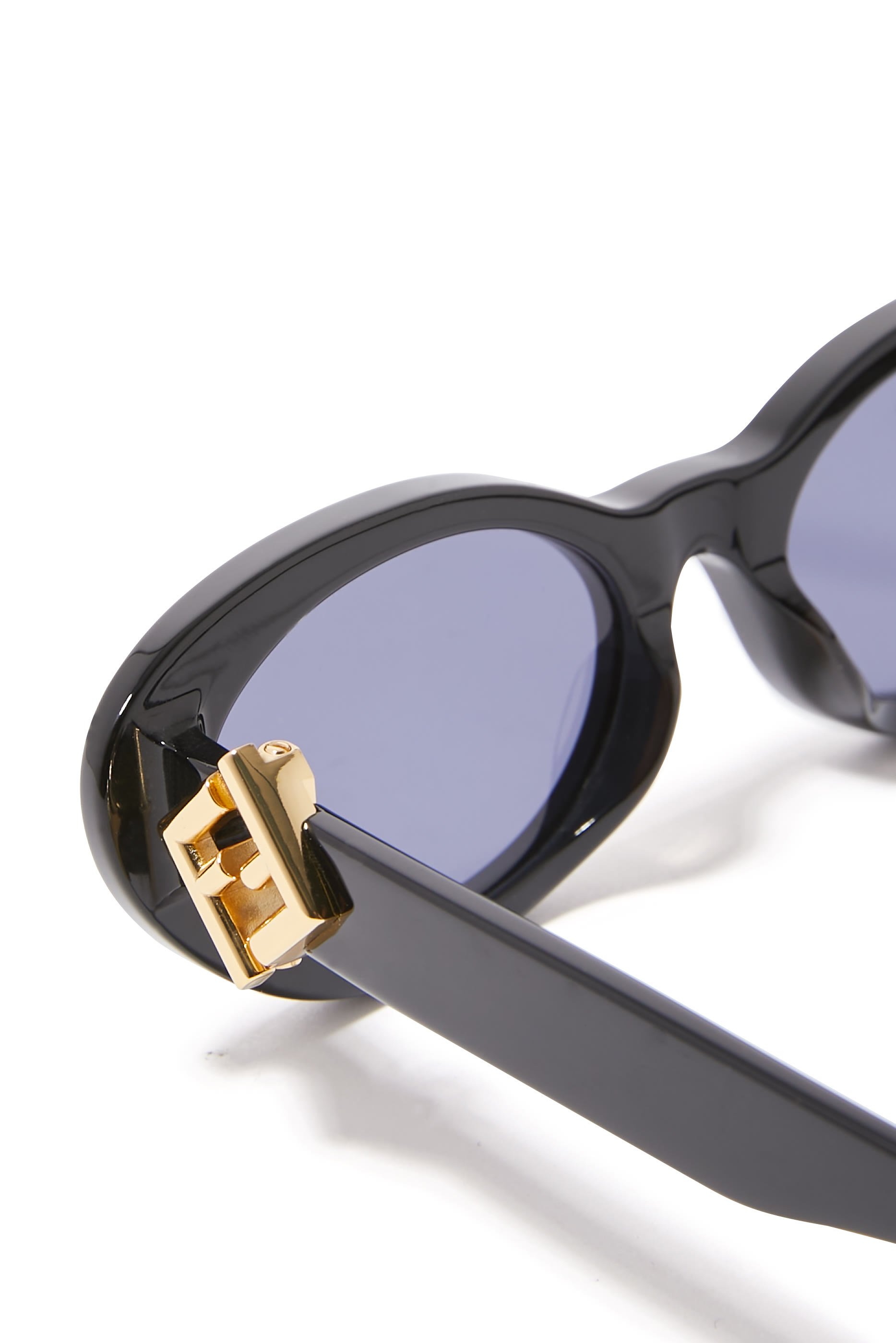 FF Diamonds Black Oval Sunglasses