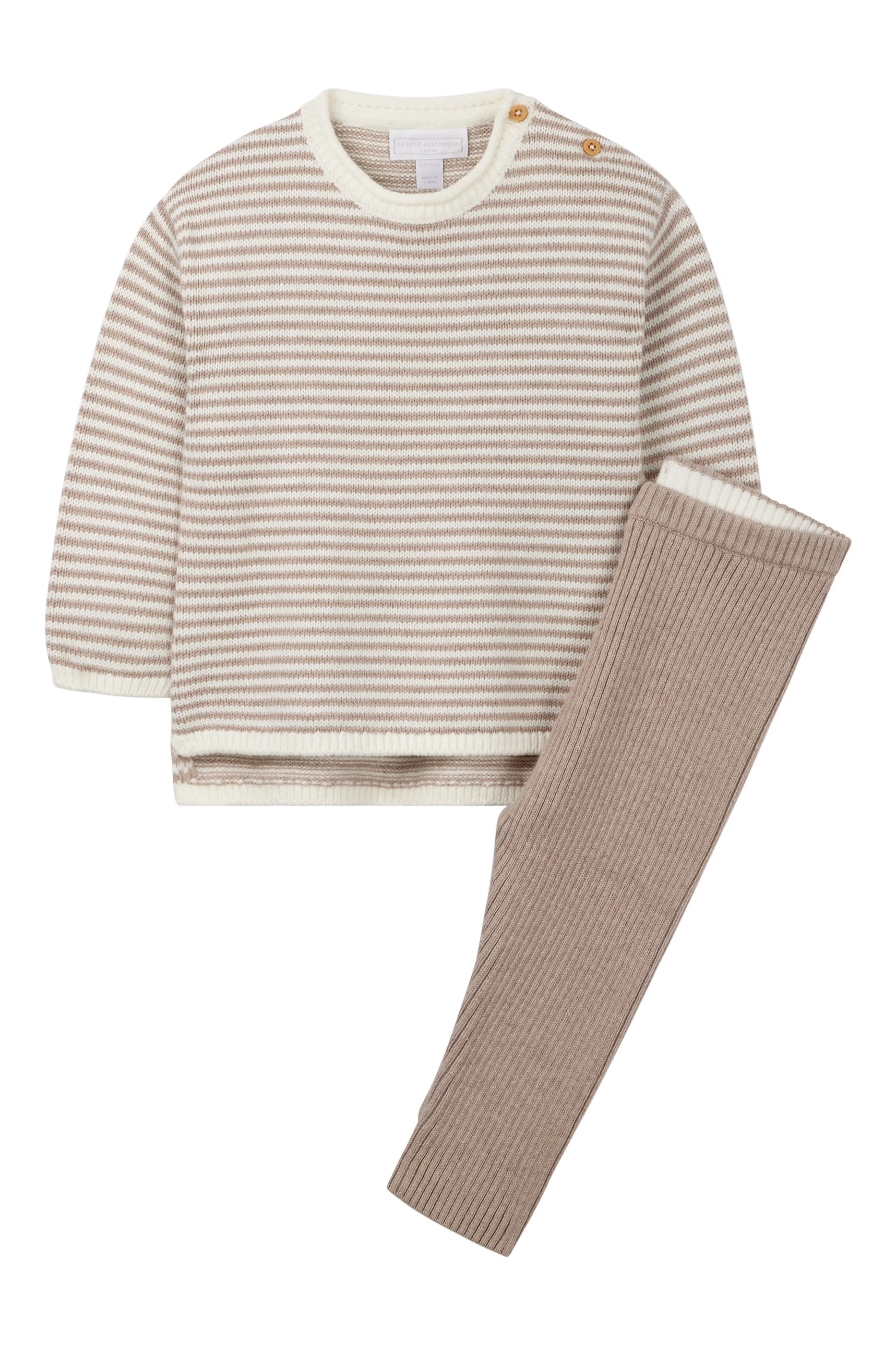 Kids Rich and Wool Blend Striped Jumper & Leggings Set