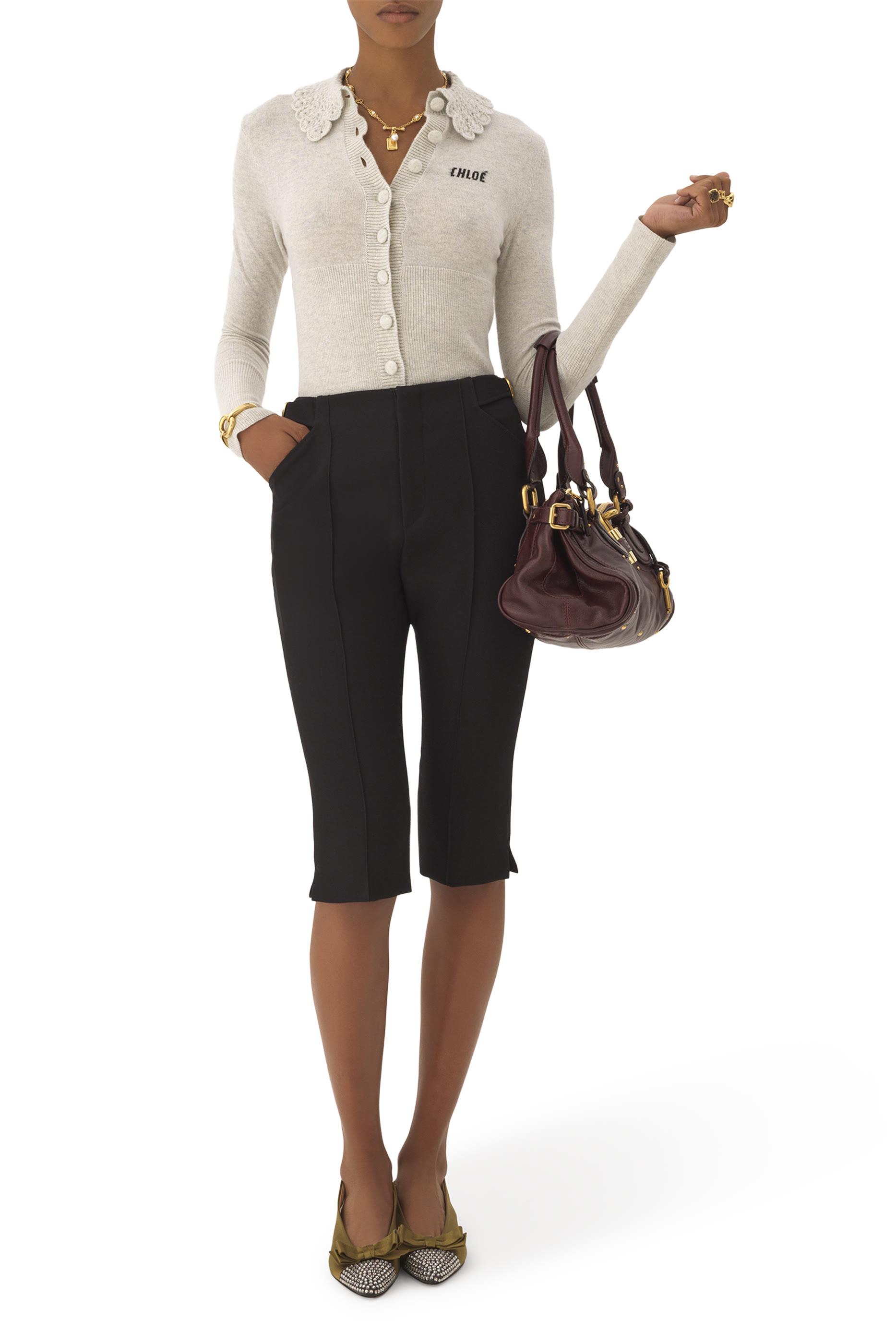  Fitted Logo Cardigan