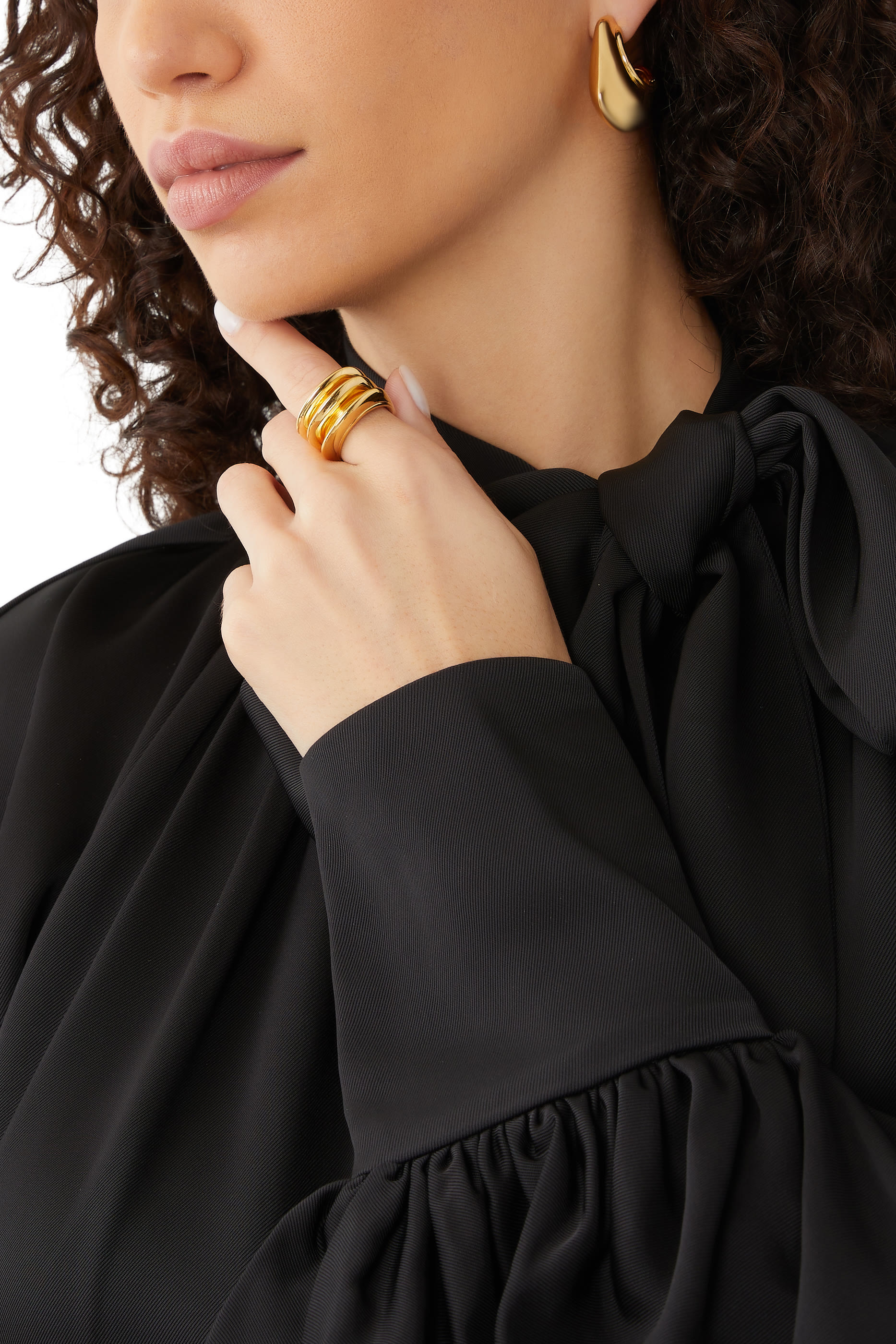 Hera Dome Triple Ridge Ring