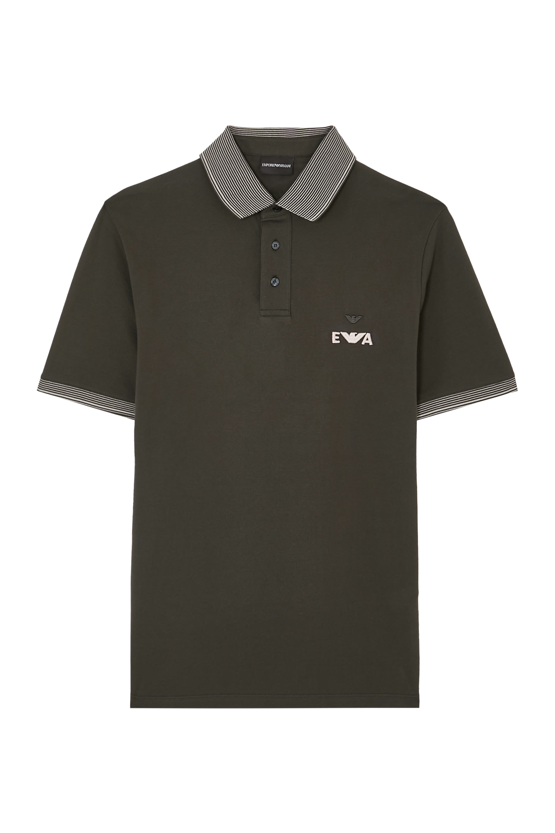 EA Logo Embroidered Piqué Polo Shirt