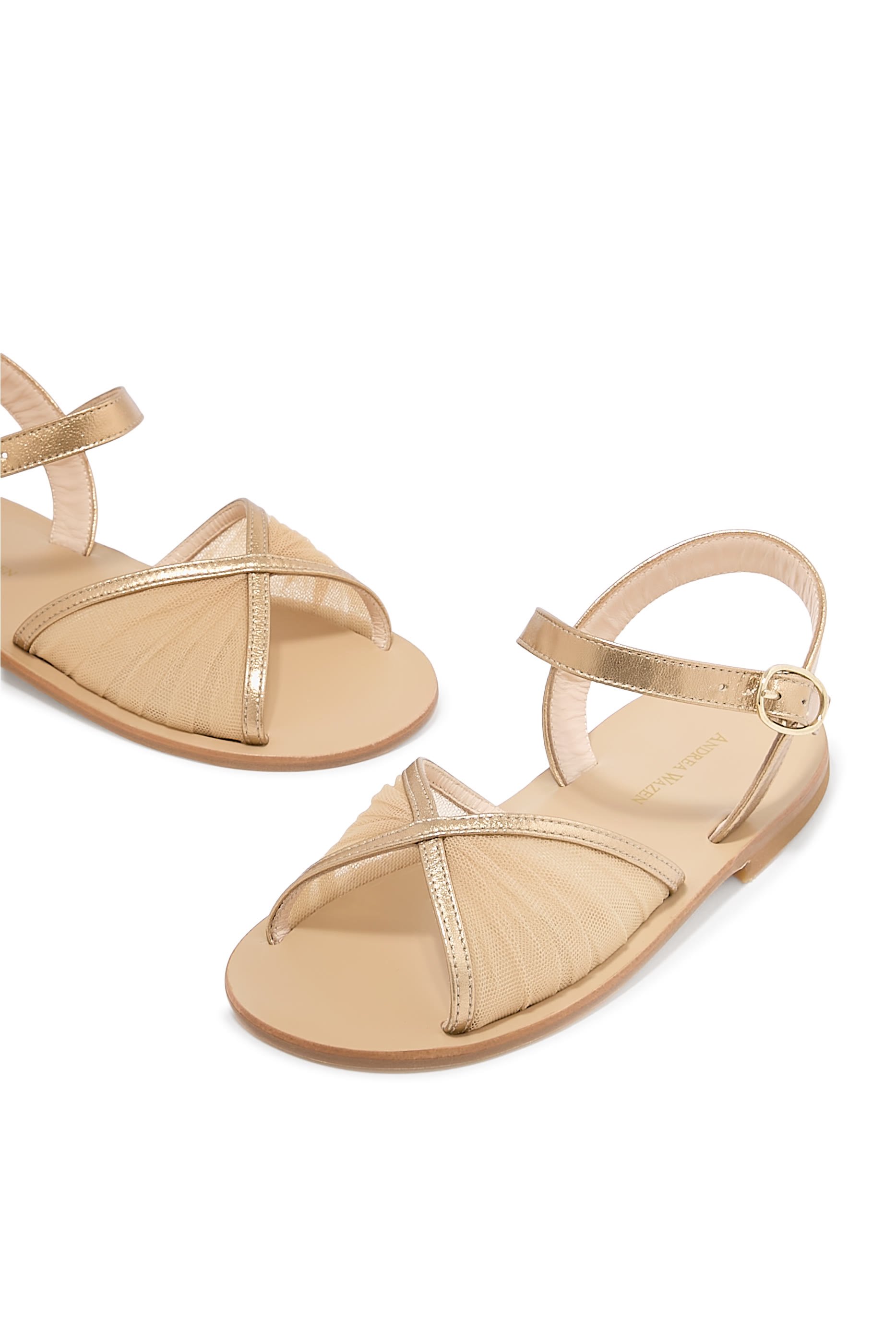 Kids Katy Mini Tulle Metallic Sandals