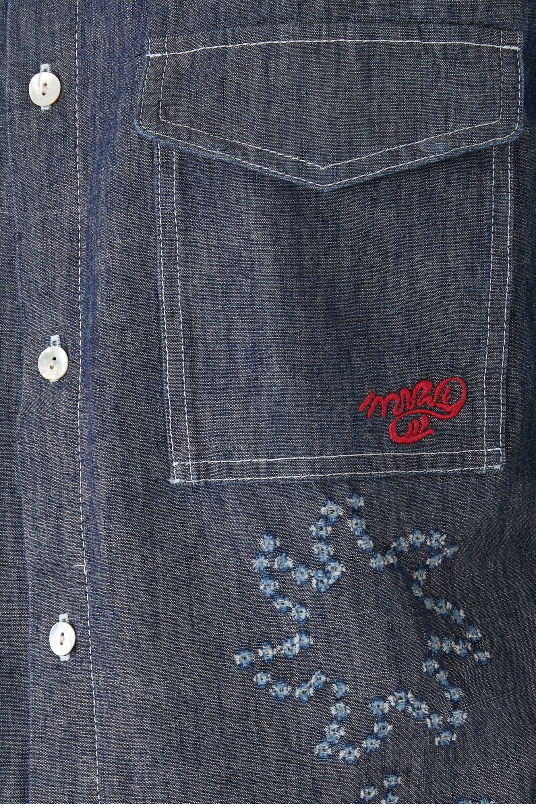 Chambray Short-Sleeve Shirt