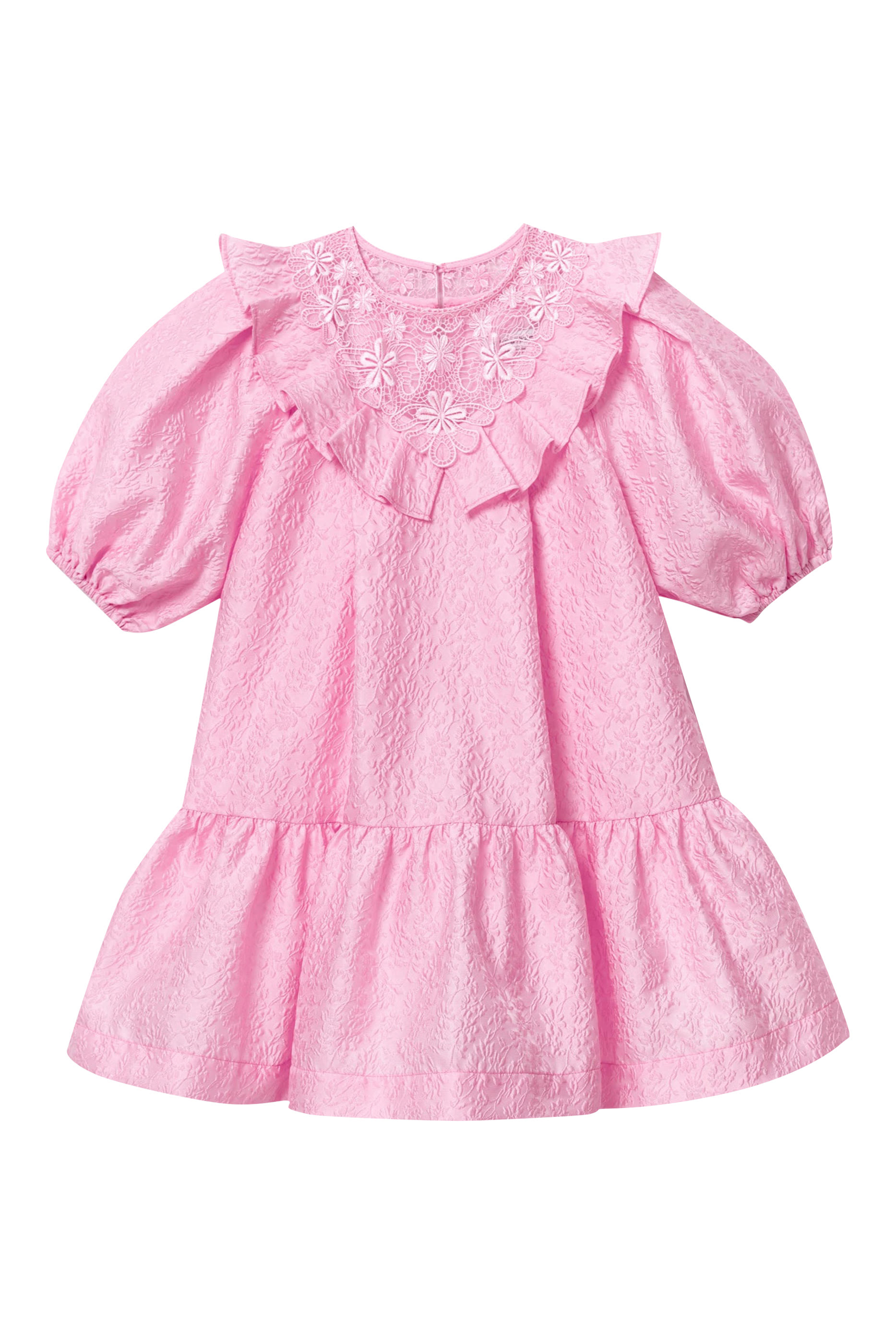 Kids Textured Crepe Mini Dress