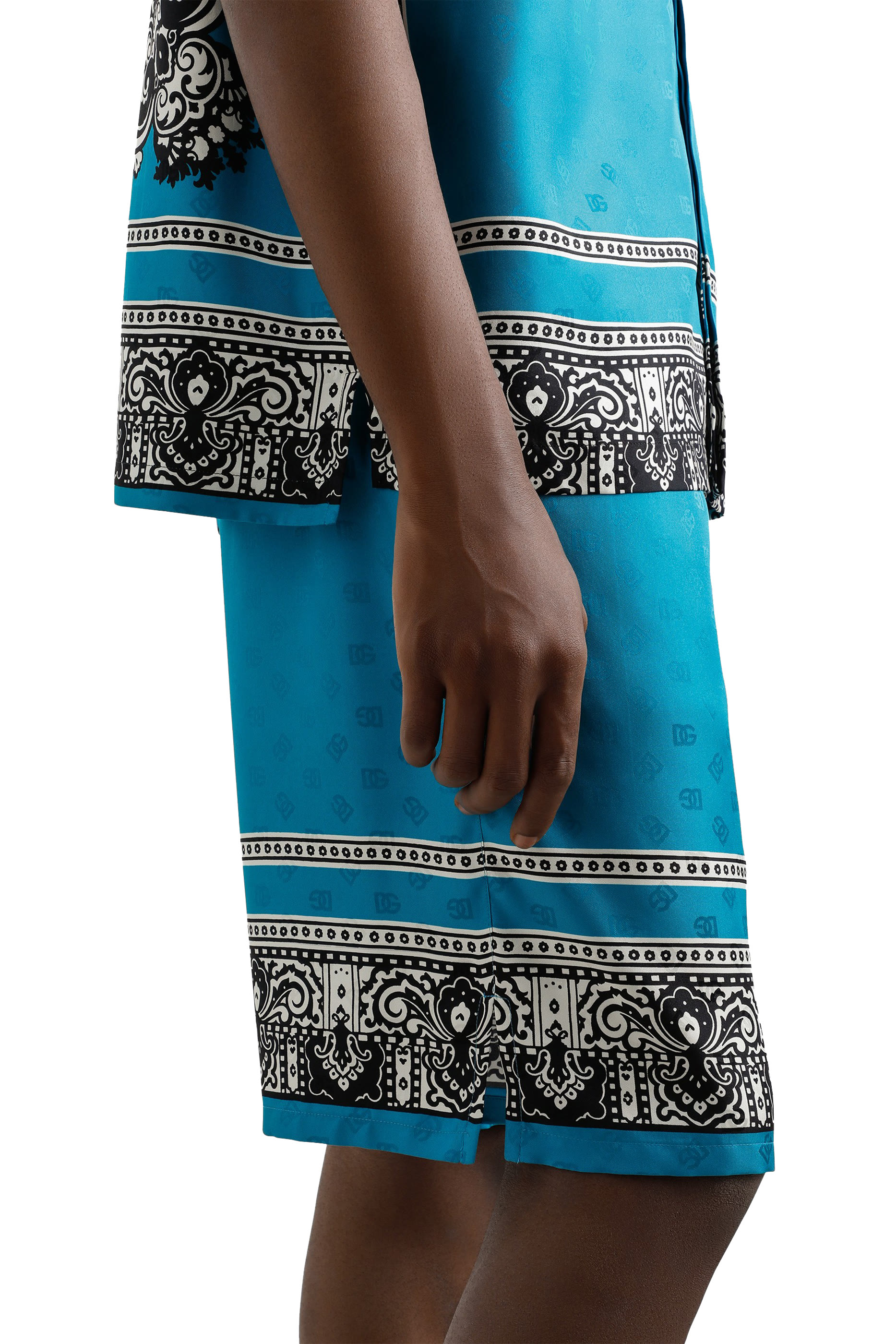 Bandanna-Print Silk Shorts