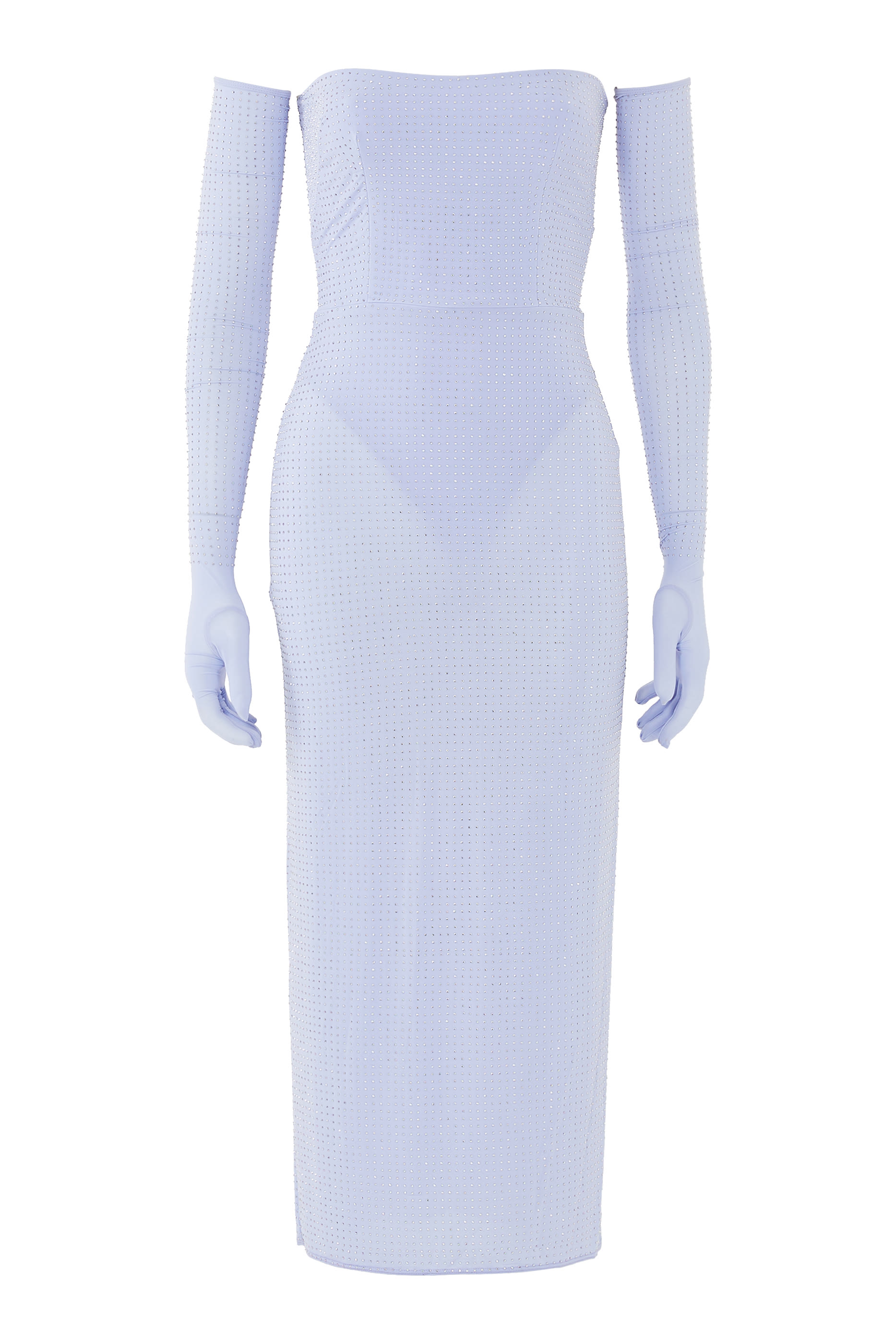 Crystal Embellished Strapless Dress