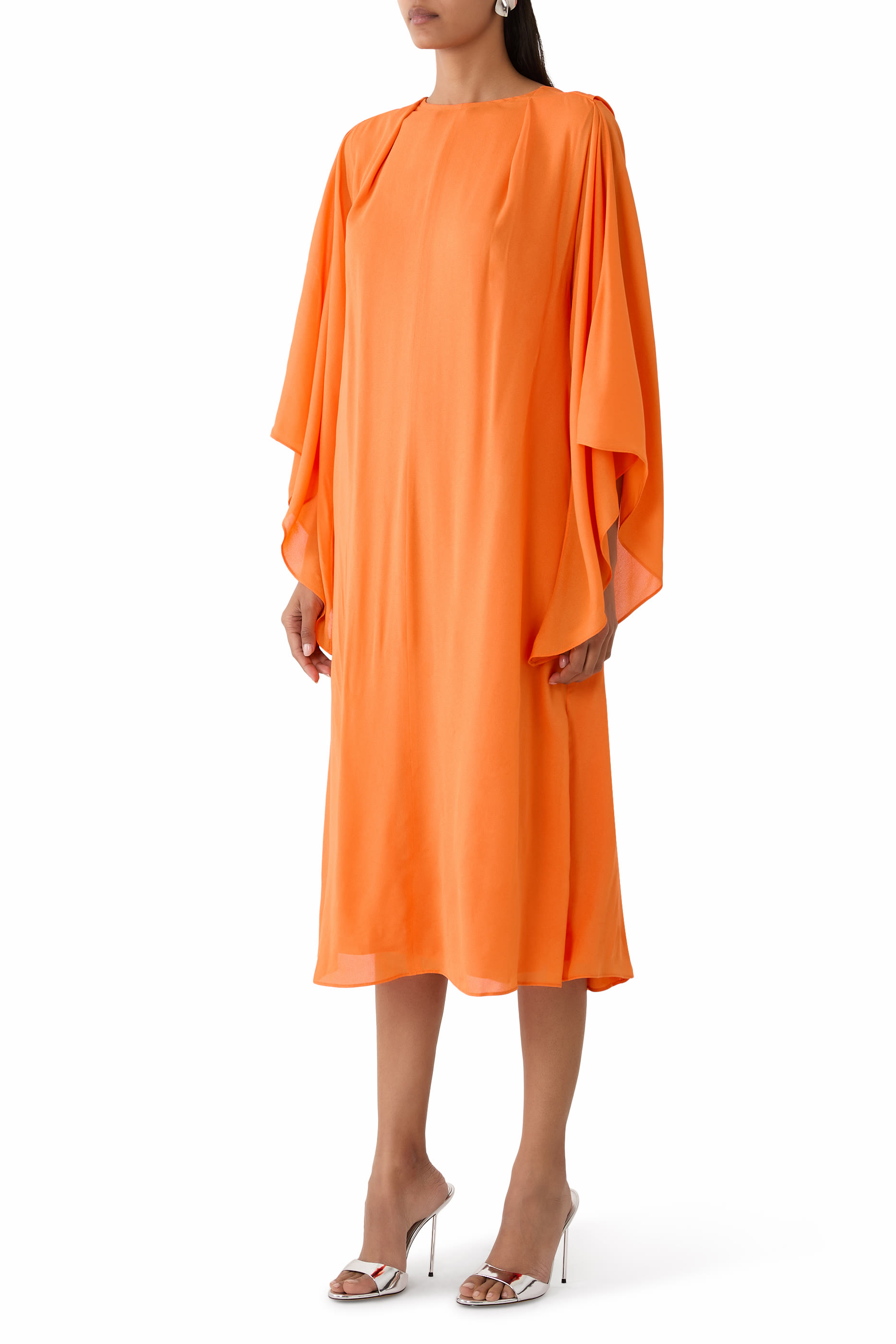 Feminine Touch Long Sleeve Midi Dress