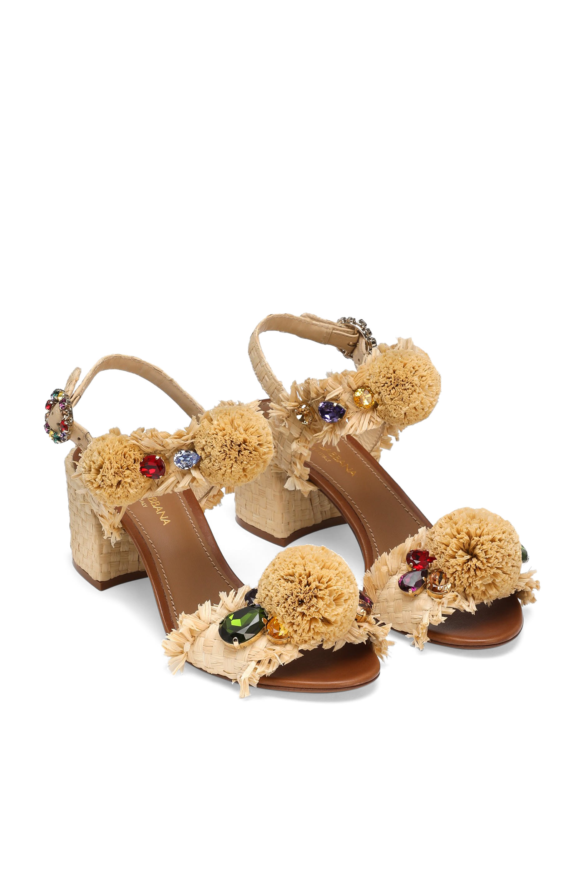  Embroidered 60 Sandals with Fringes 