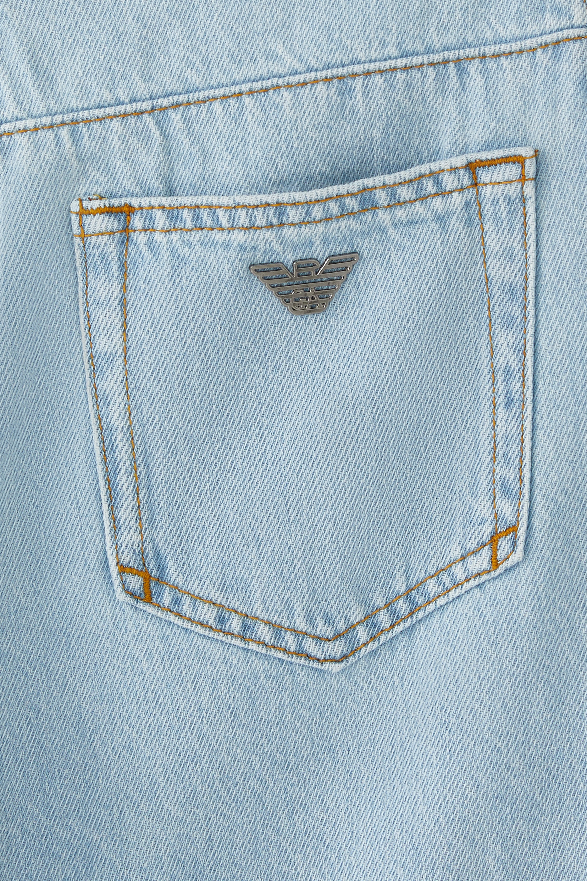 Kids  5 Pockets Denim Bermuda Shorts