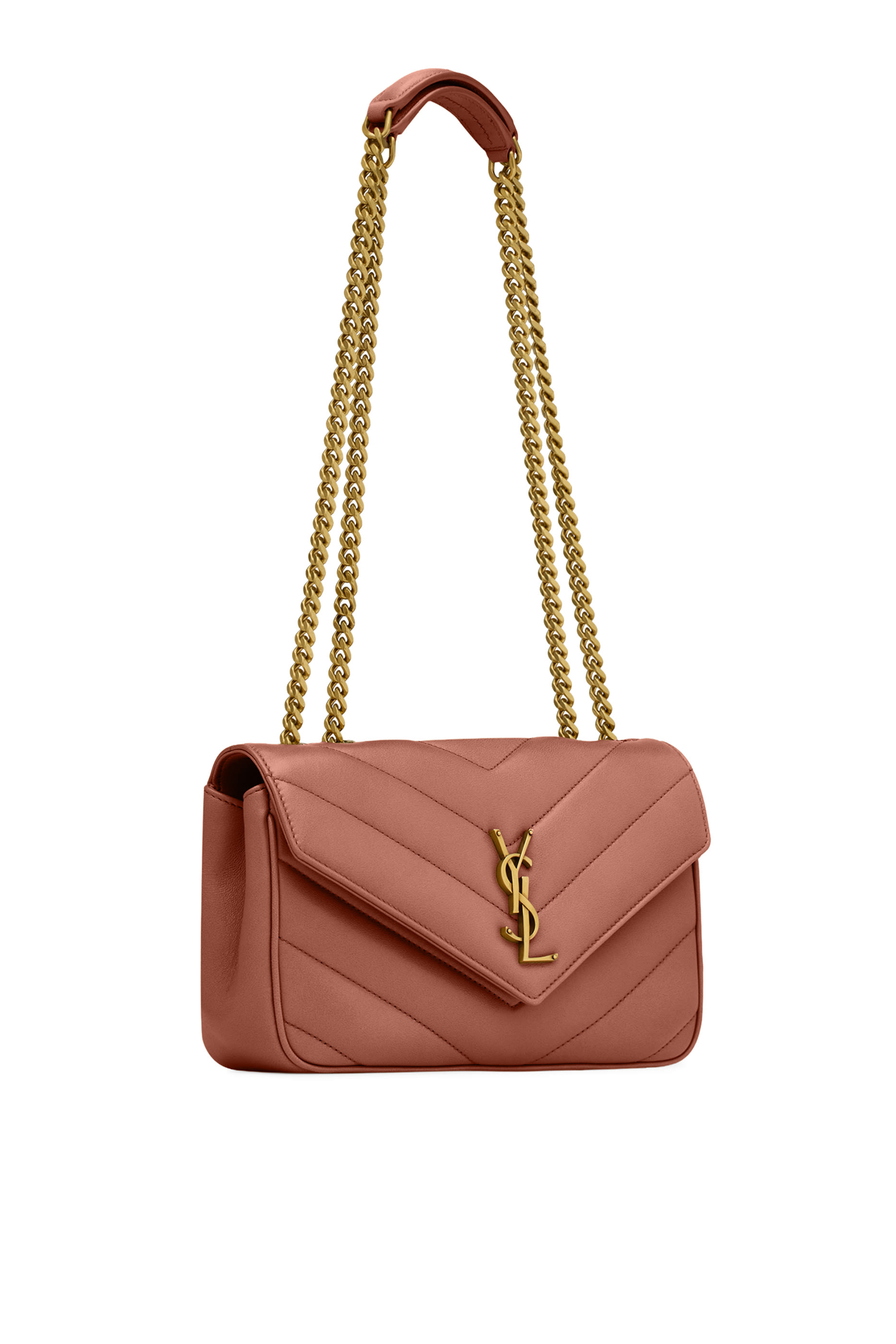 Loulou Small Chain Bag In Matelass&eacute; Lambskin 