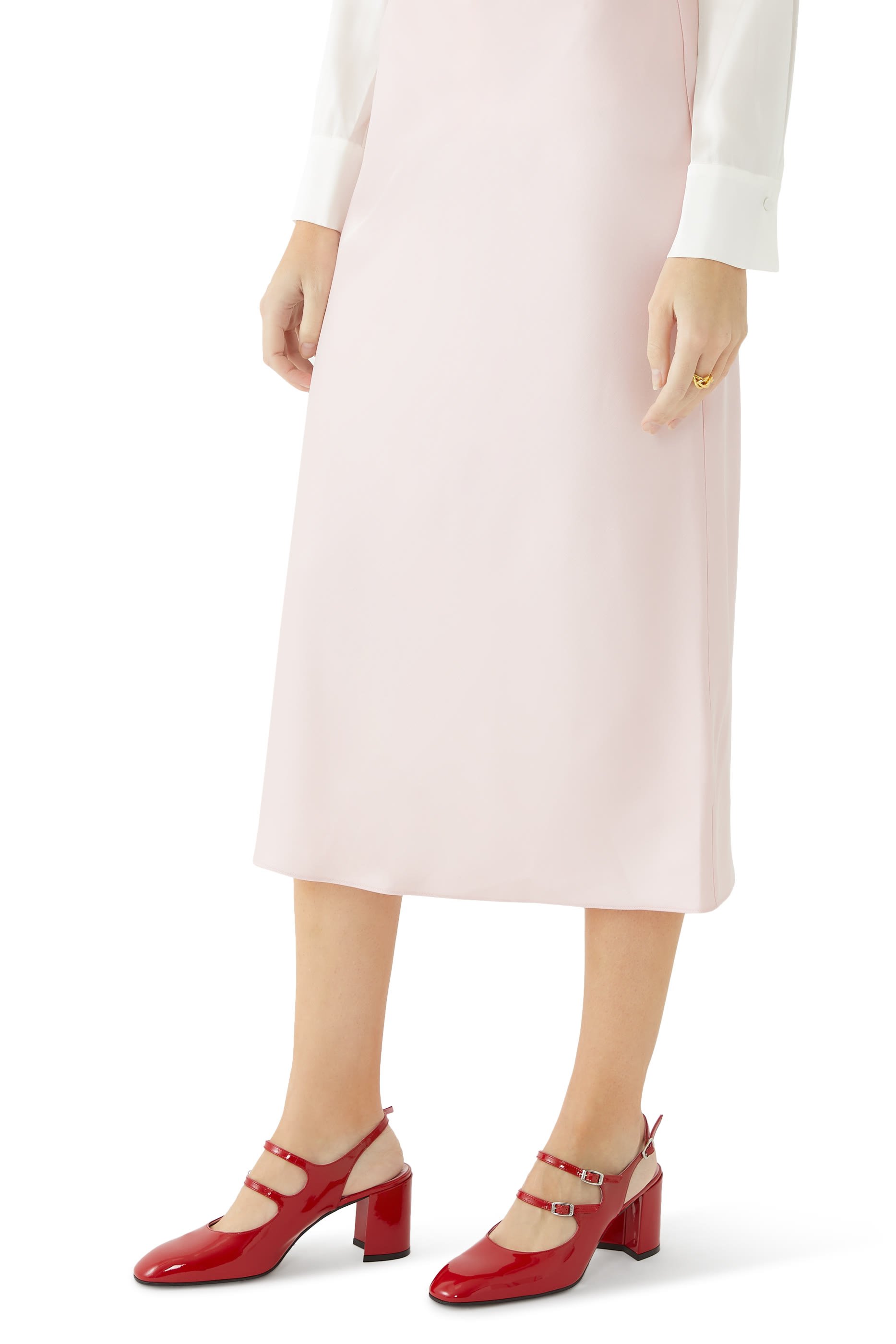 Banana Leather Slingback Mary Janes