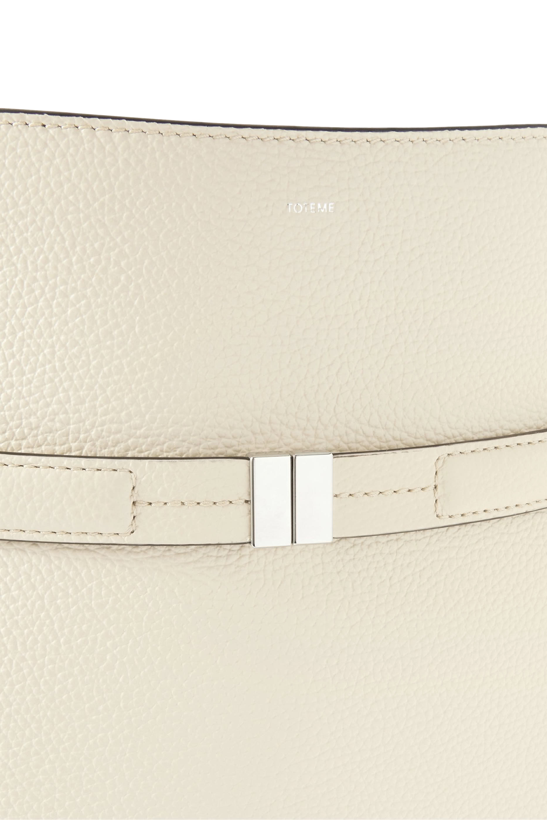 Belted Leather Bucket Bag