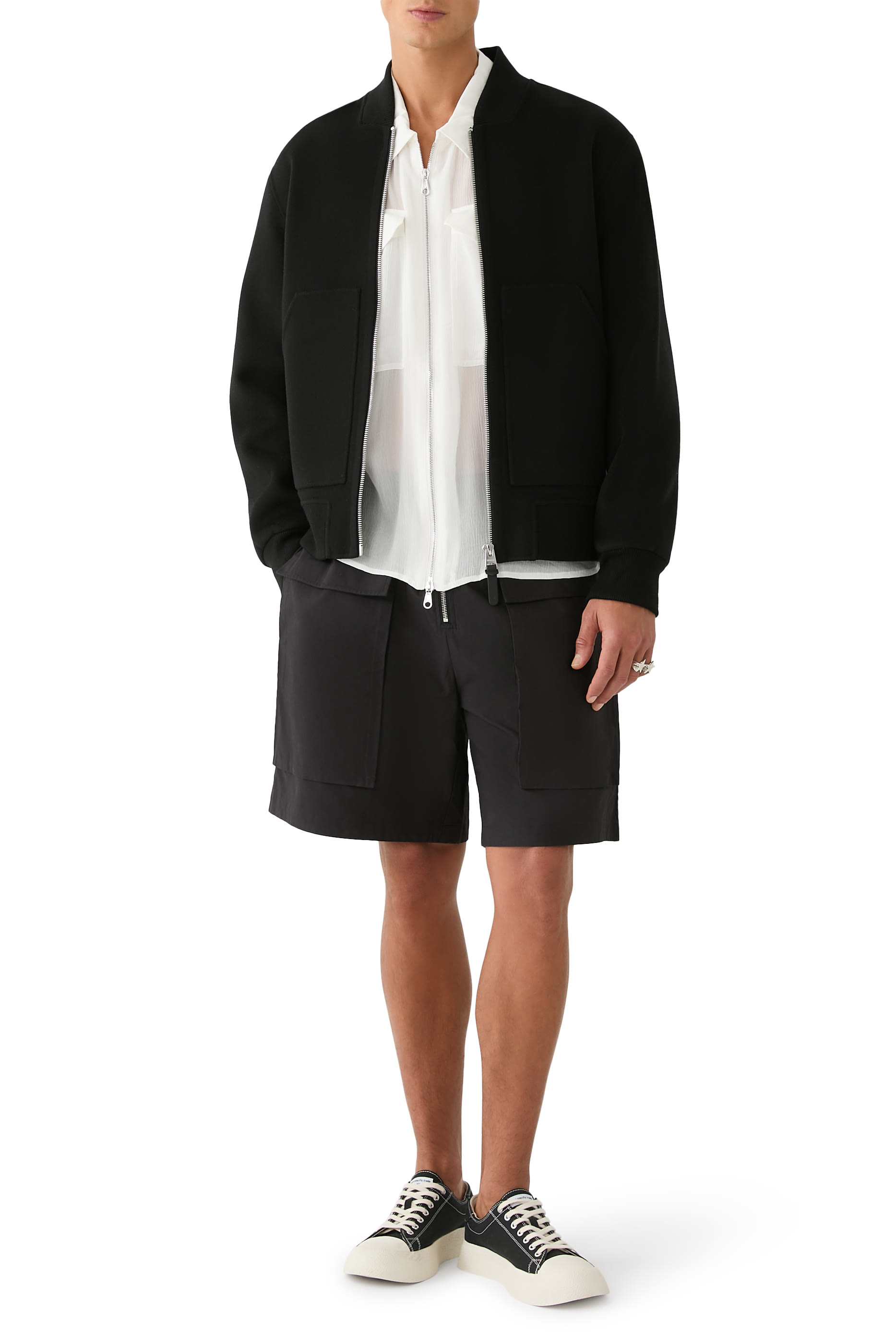 Oversized Pockets Cotton Cargo Shorts