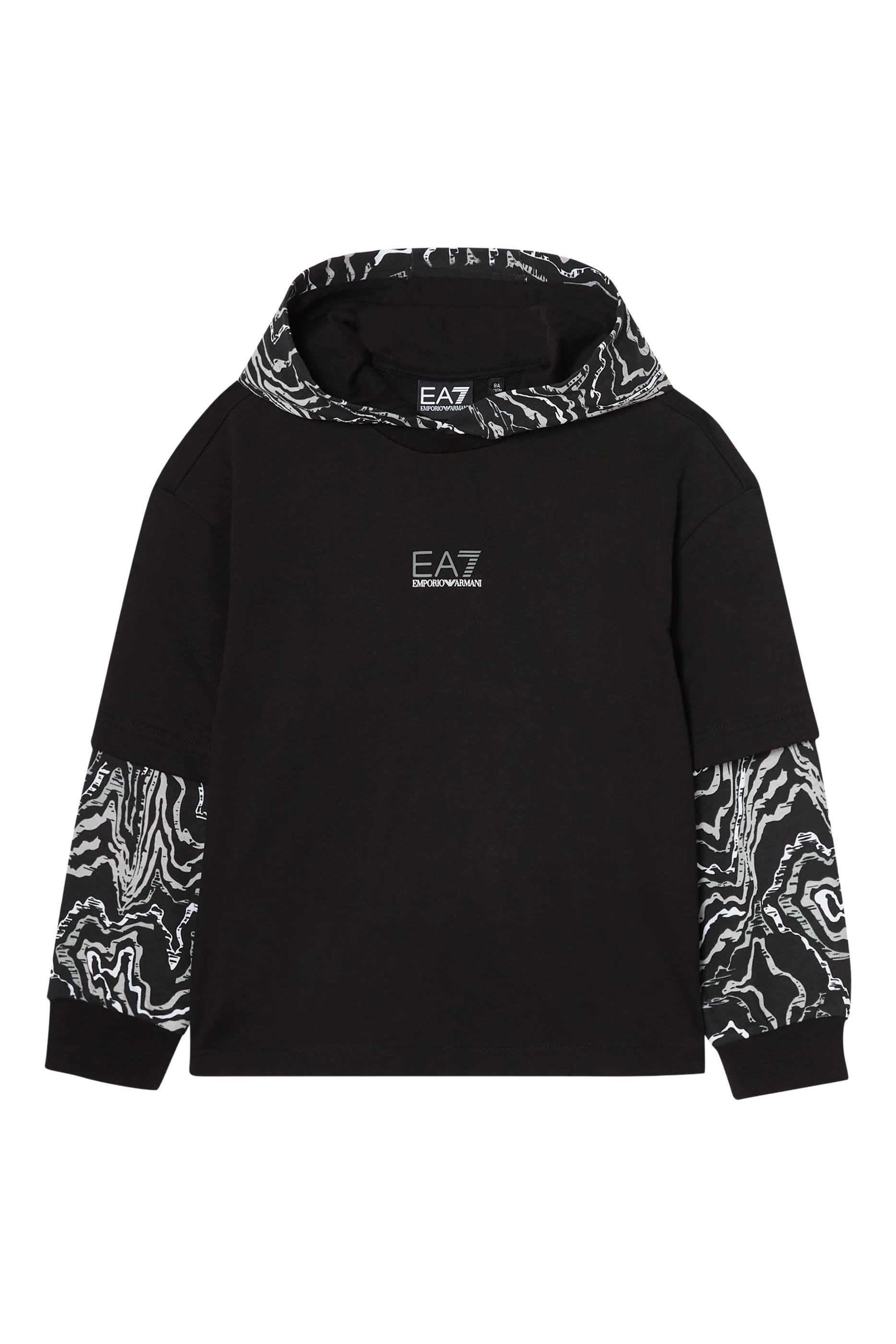 Kids EA7 Logo Hoodie