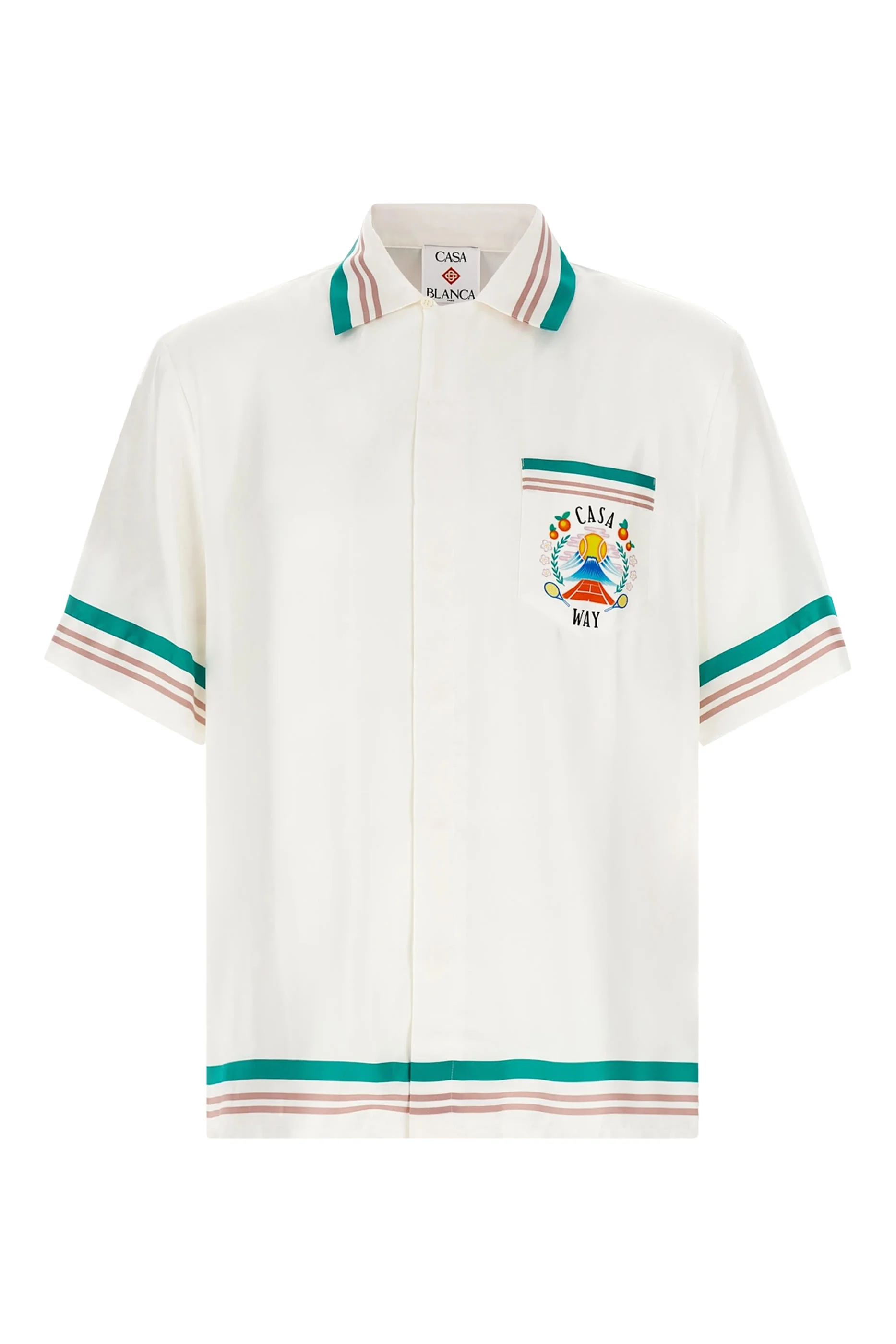 Casa Way Short-Sleeve Silk Shirt