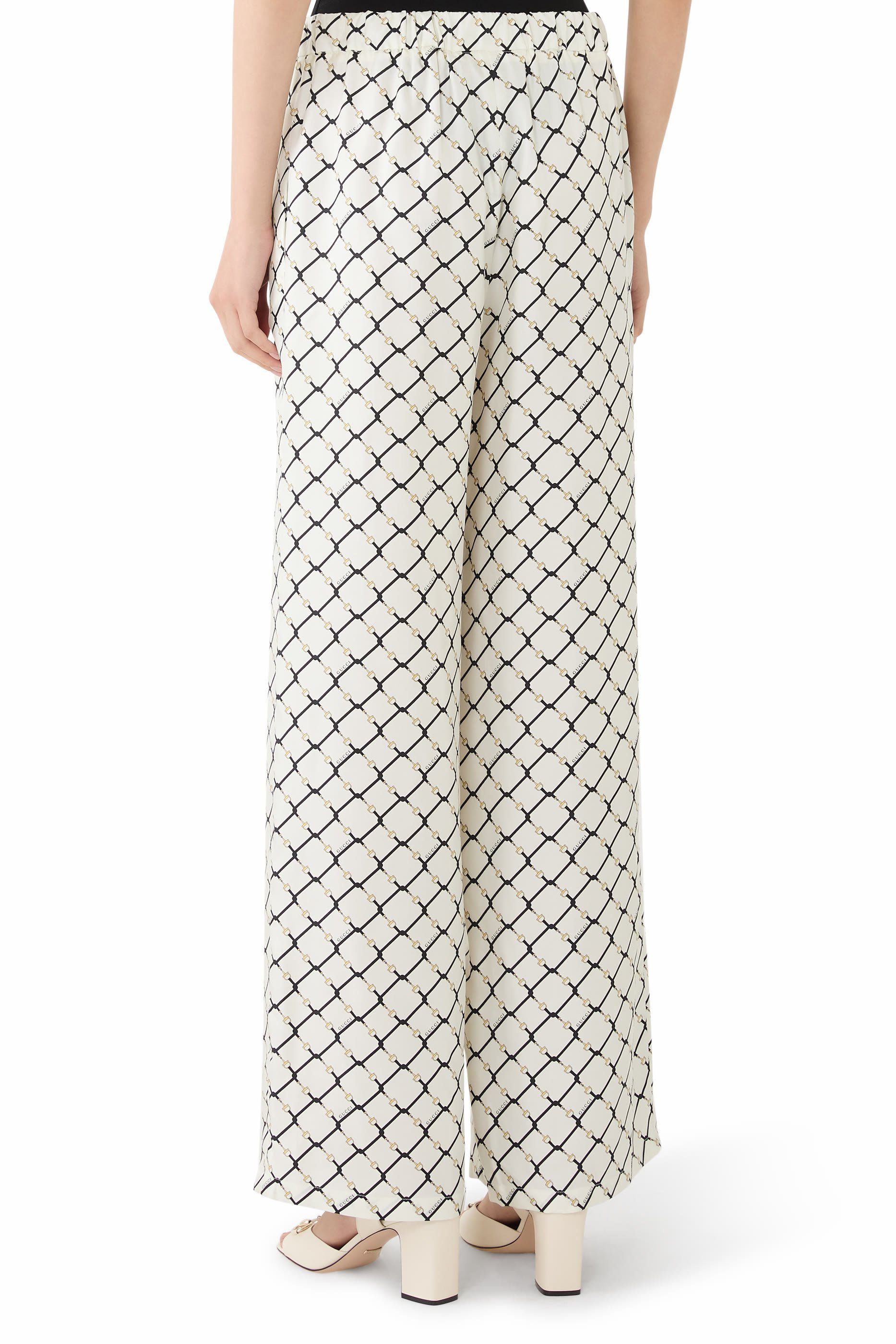  Printed Silk Twill Trousers