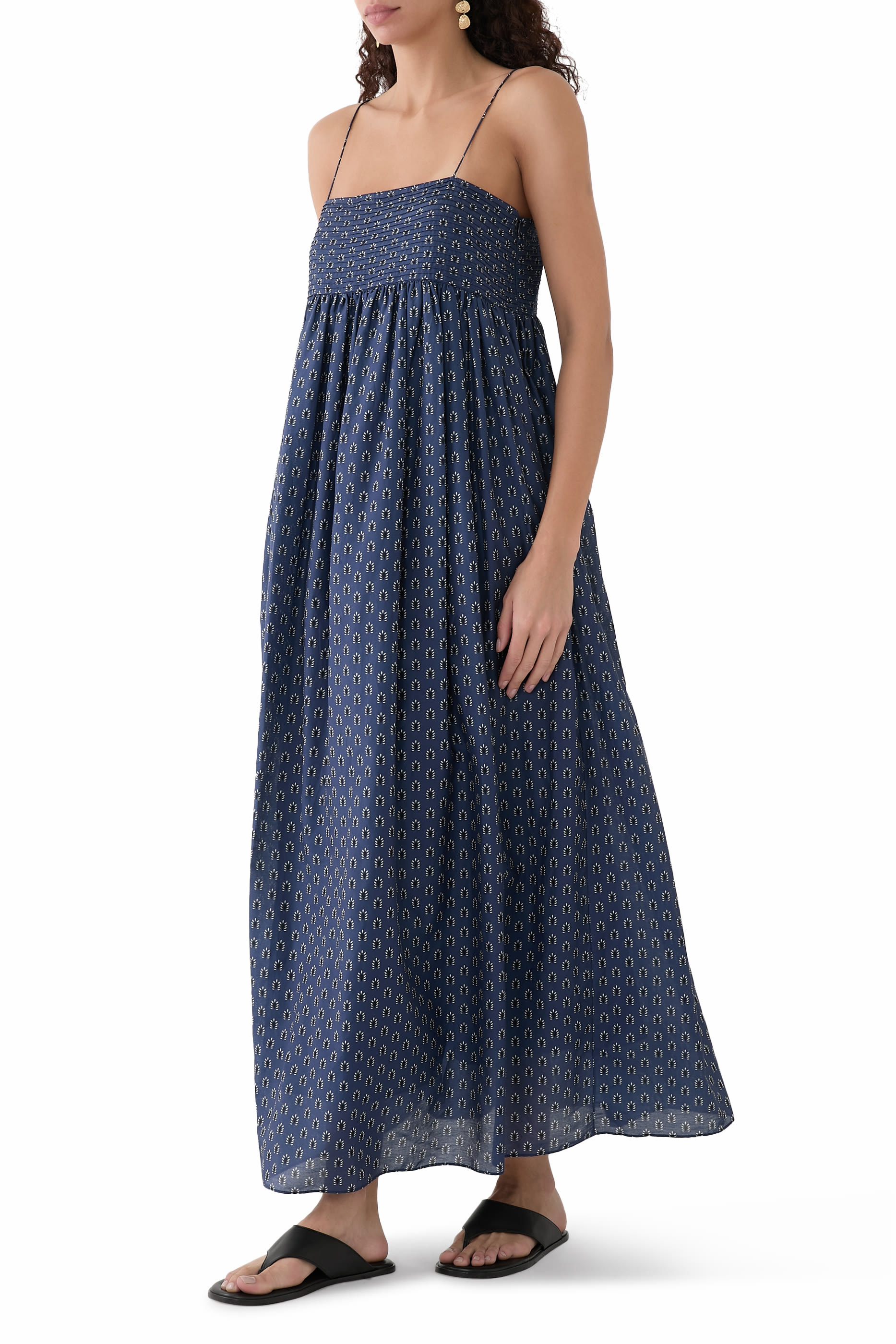 Empire Pintuck Bodice Dress