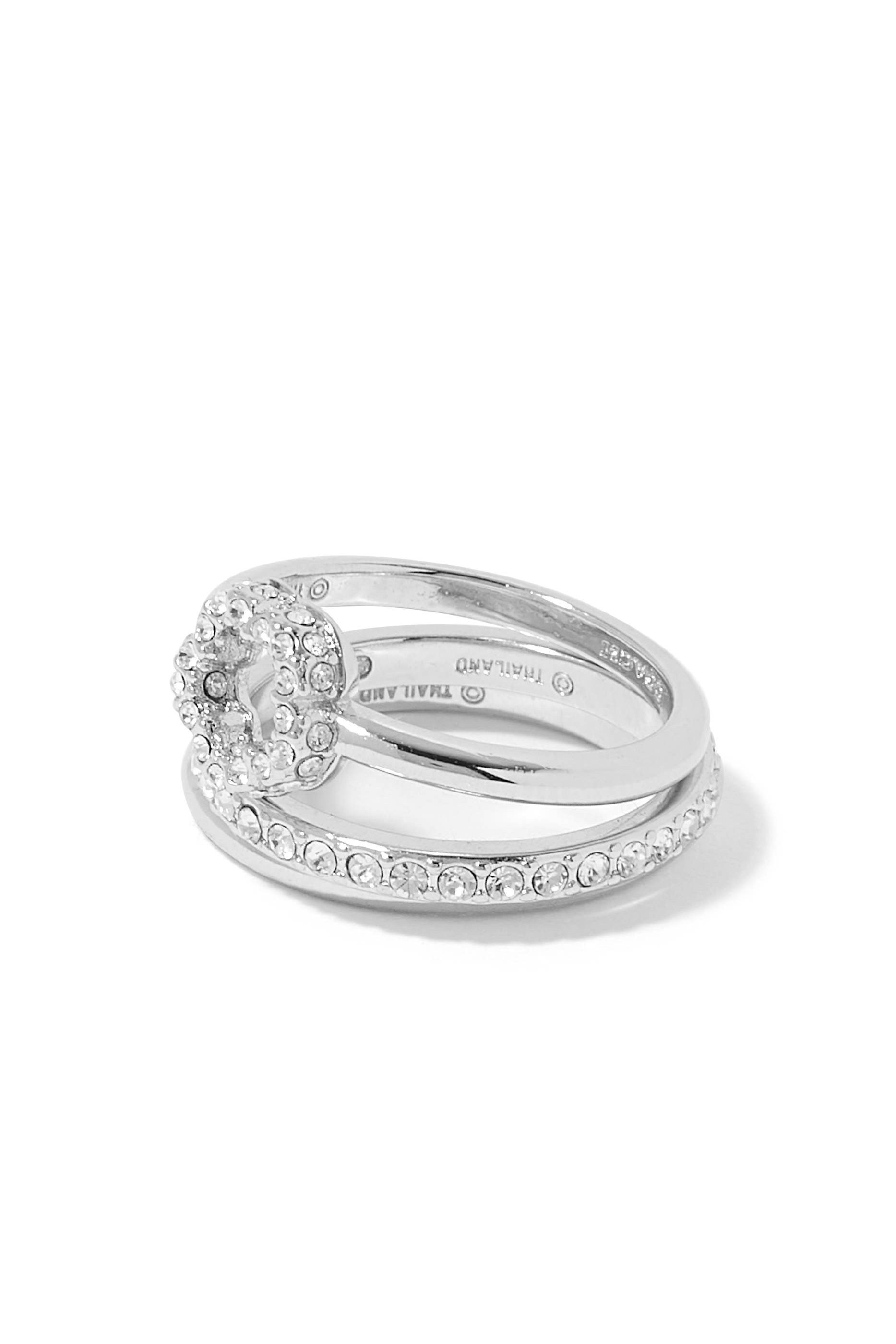 Signature Pav&eacute; Tea Rose Ring Set