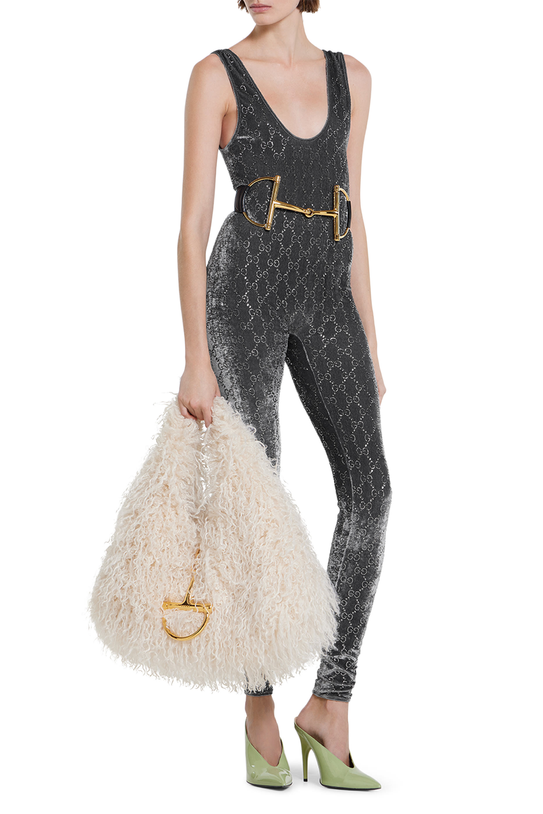 GG Crystal Embroidered Jumpsuit