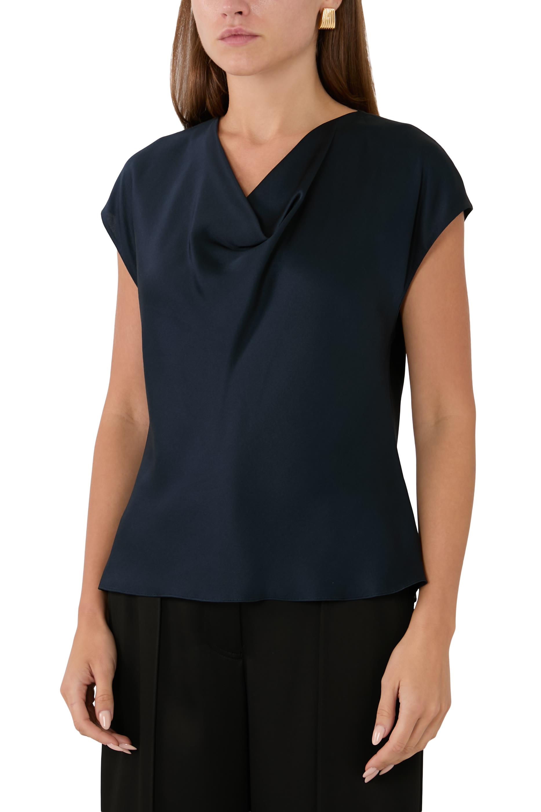 Cowl Neck Silk Top