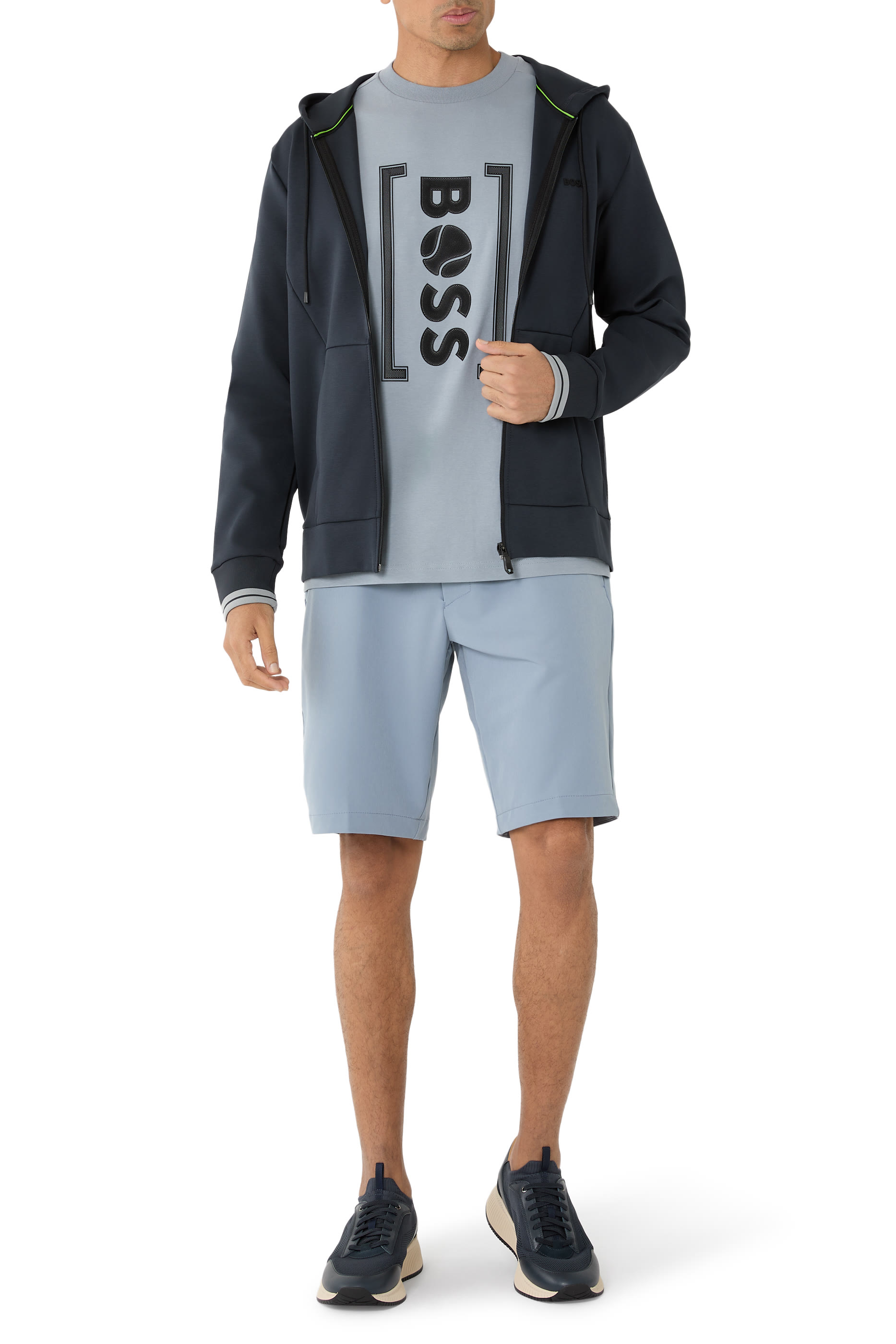 Relaxed-Fit T-Shirt with Tennis-Inspired Mesh-Print Logo