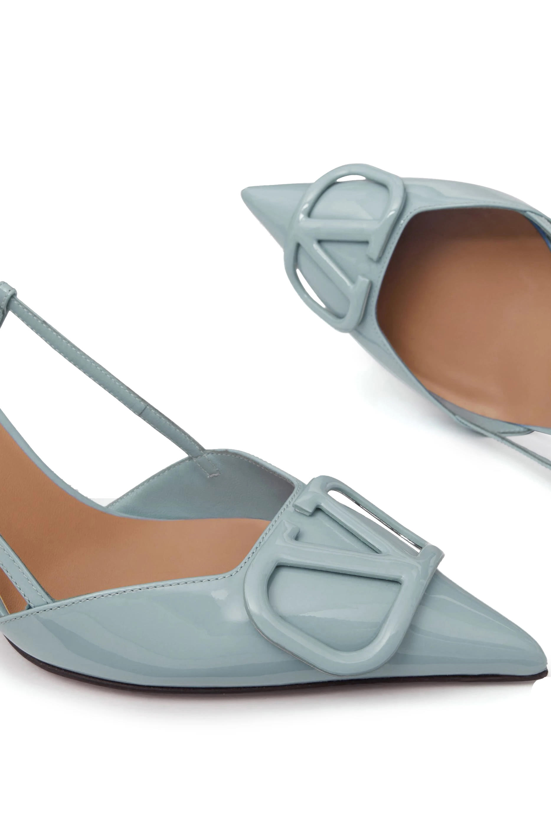 VLogo Signature 80 Patent Leather Slingback Pumps