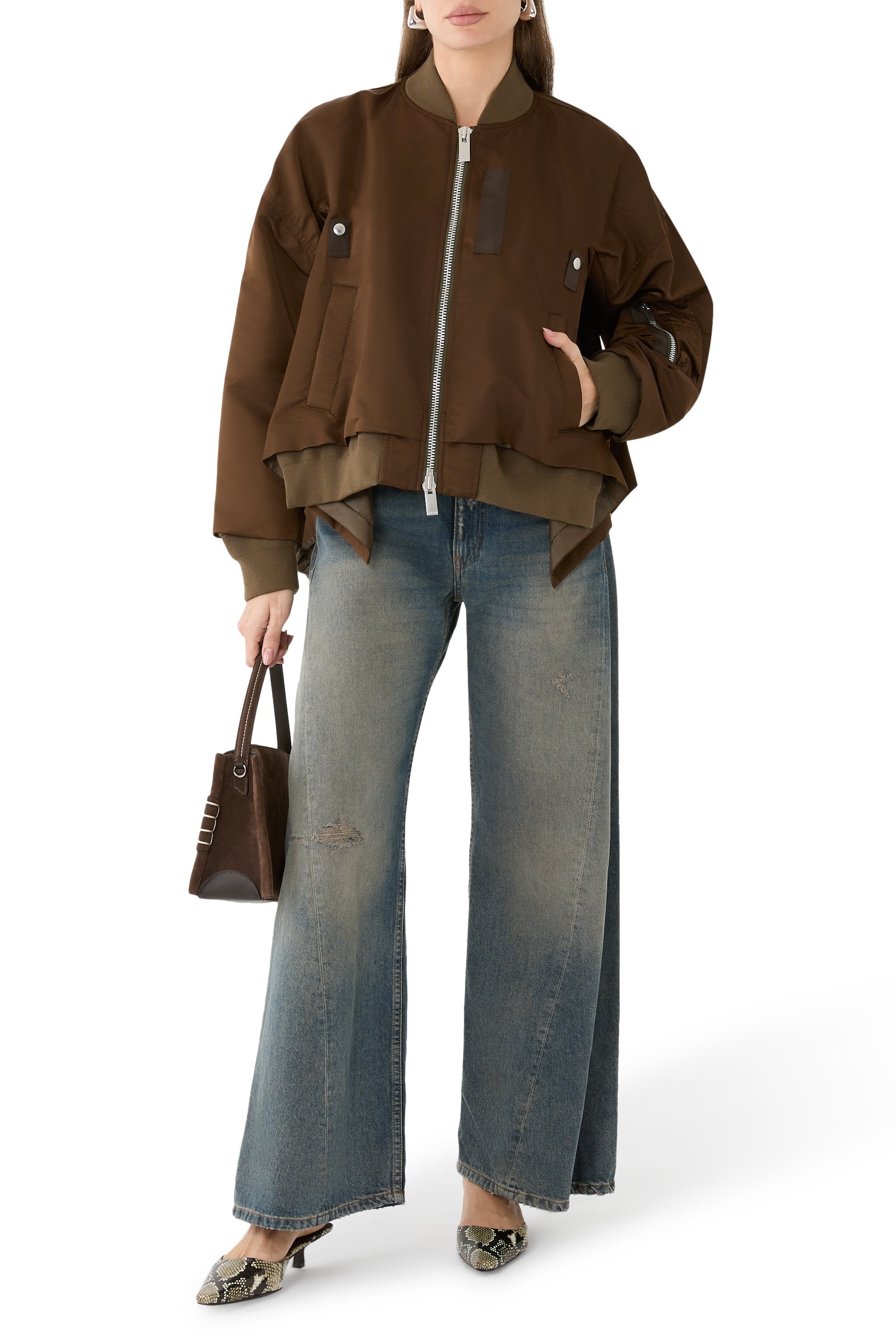 Nylon Twill Bomber Jacket