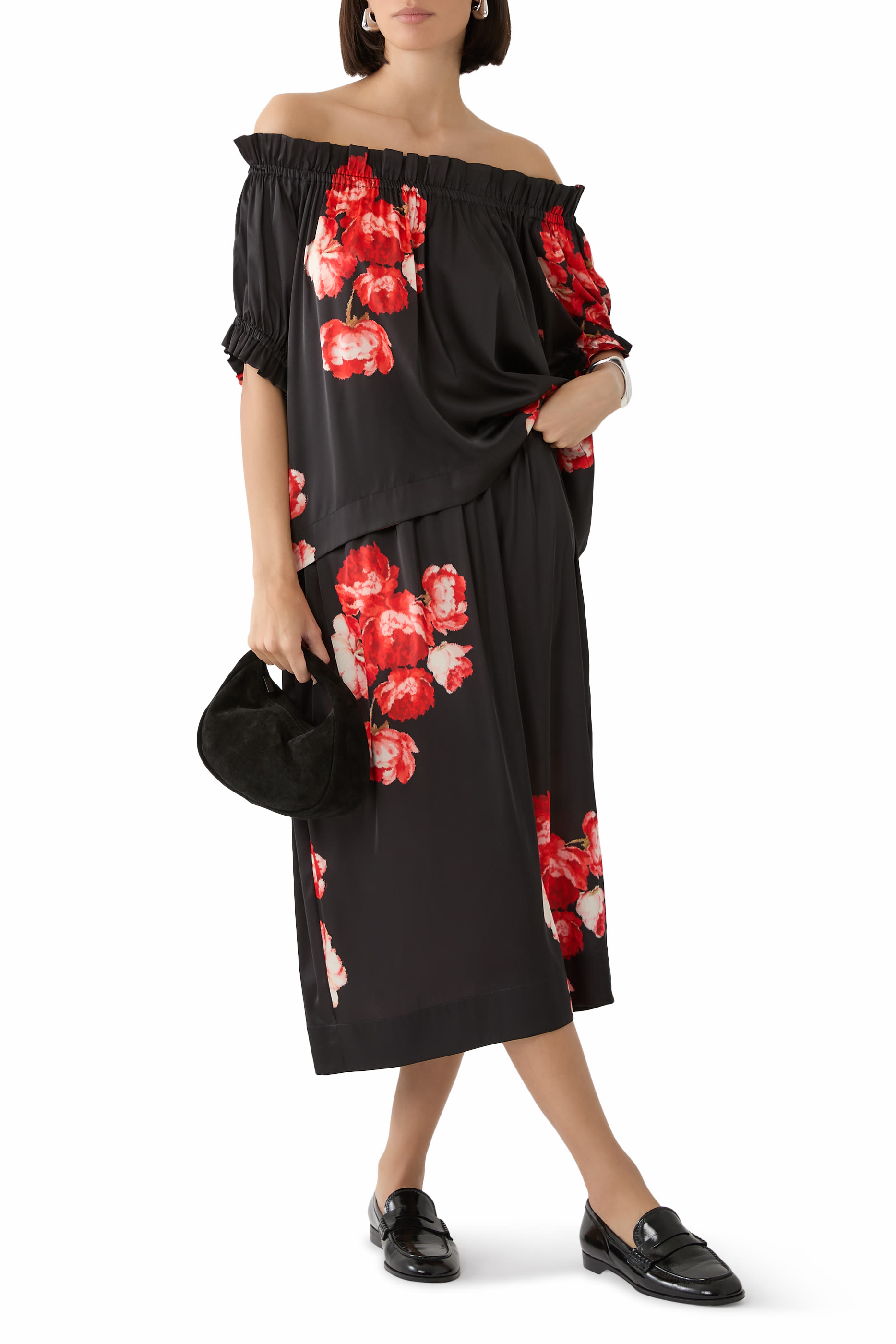 Ruffle Waist Tulip Skirt