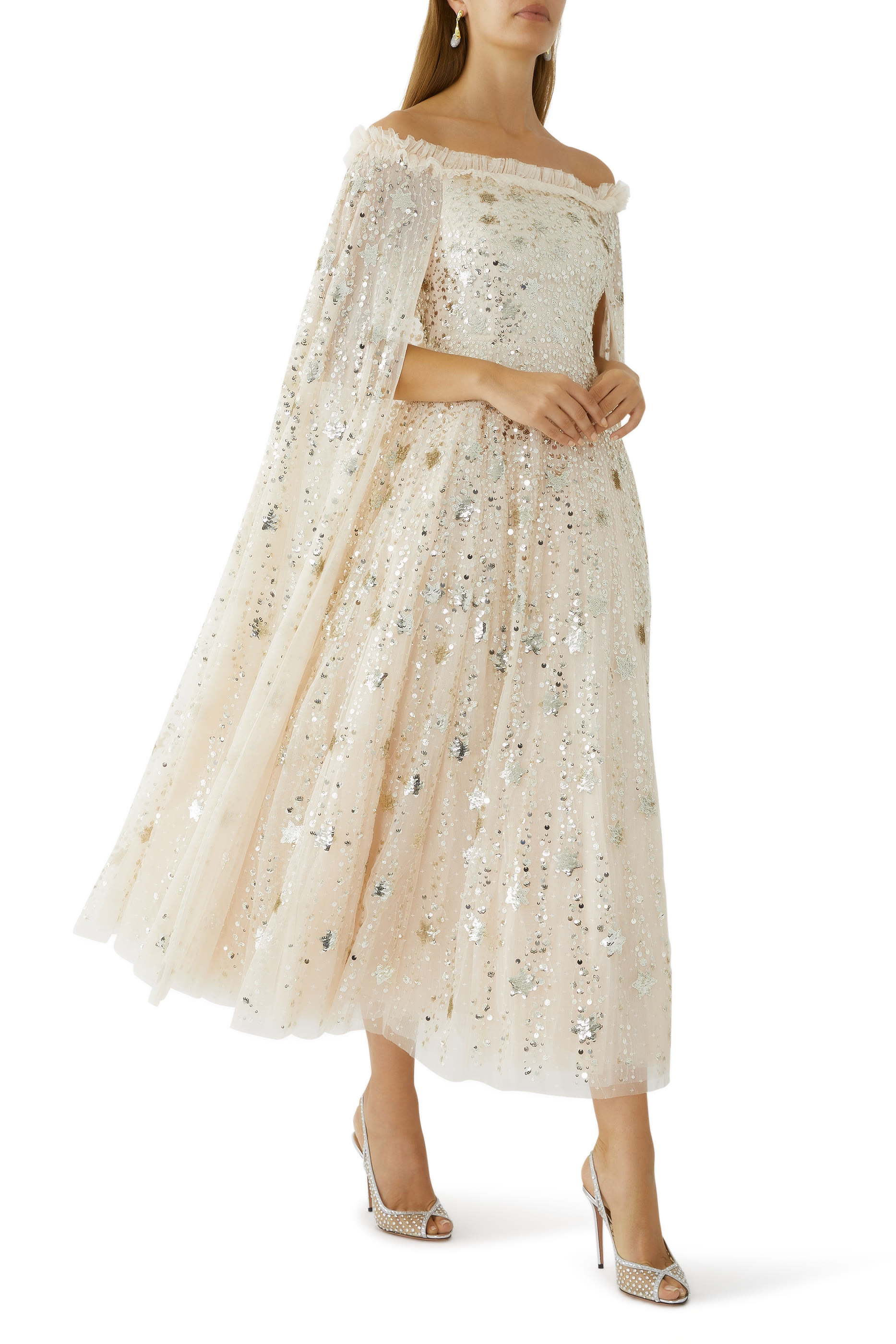 Shooting Stars Cape Ankle Gown