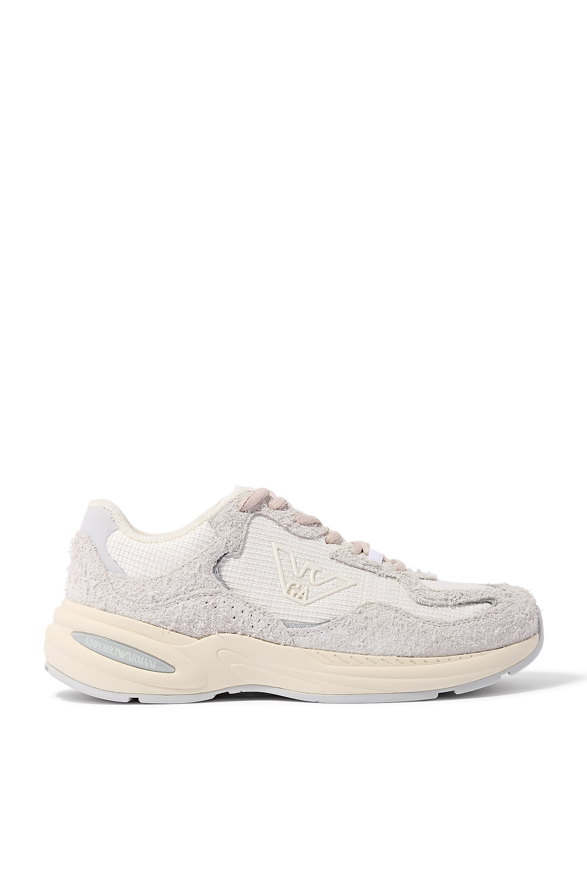 Logo Suede & Mesh Sneakers 