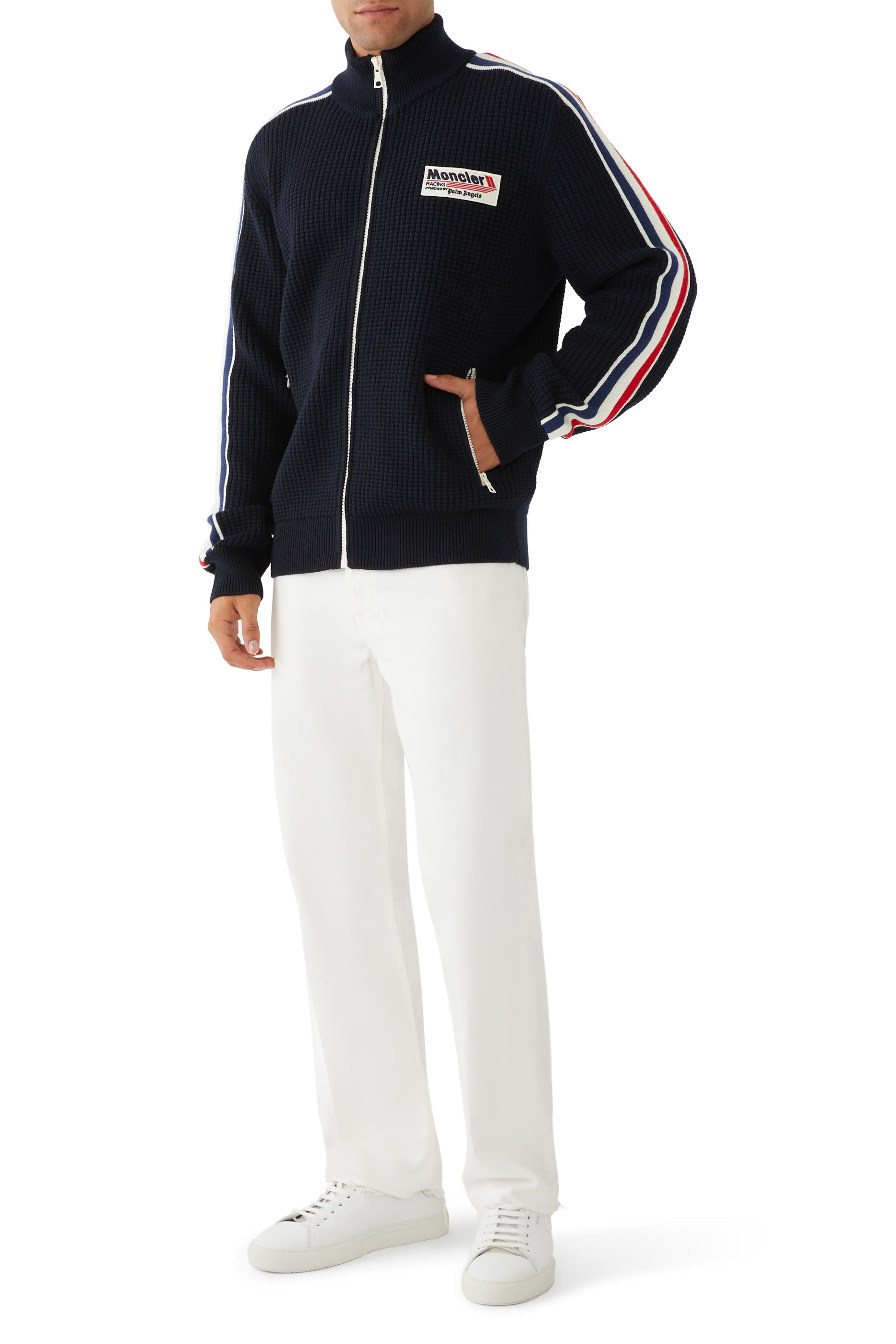 x Palm Angels Wool Zip-Up Sweatshirt