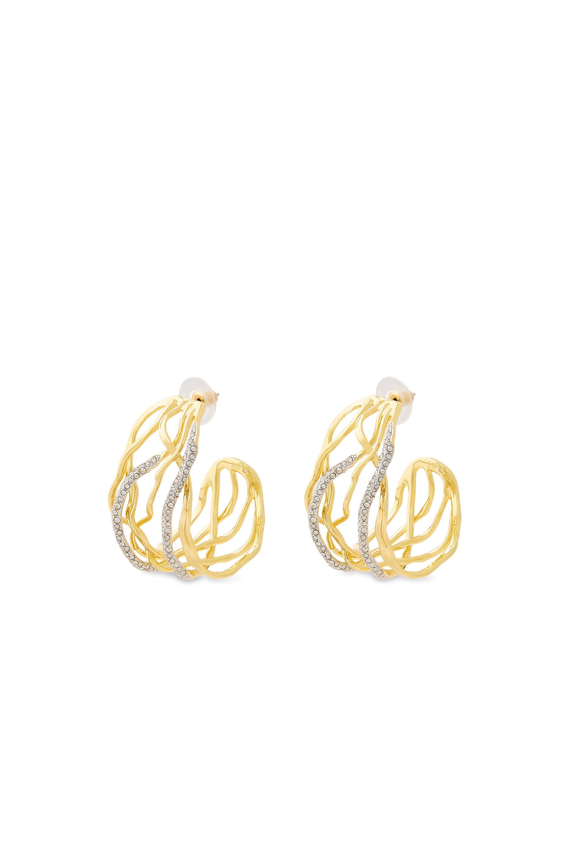 Solanales Crystal Woven Hoop Earrings