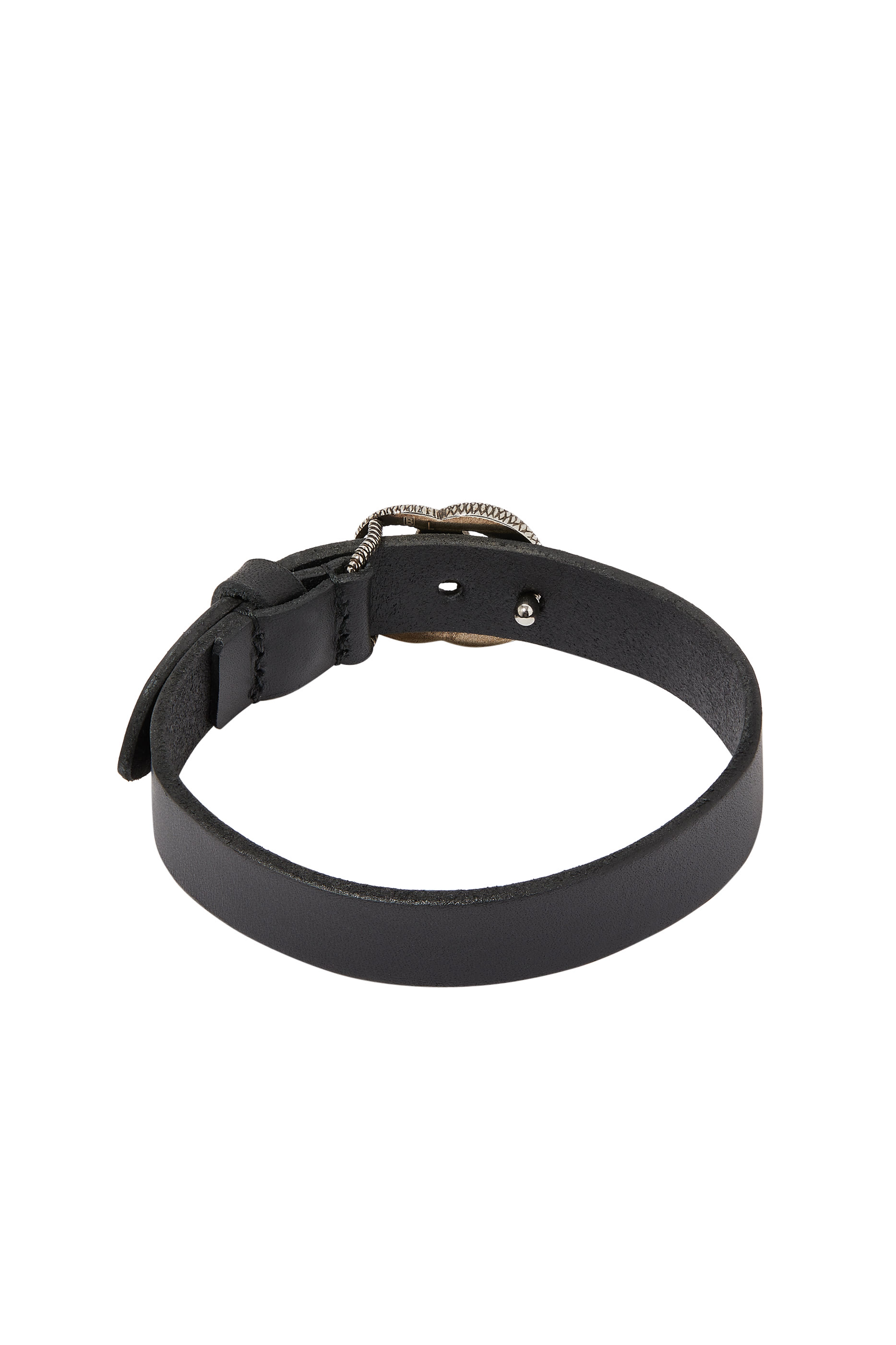 Engraved Double G Leather Bracelet