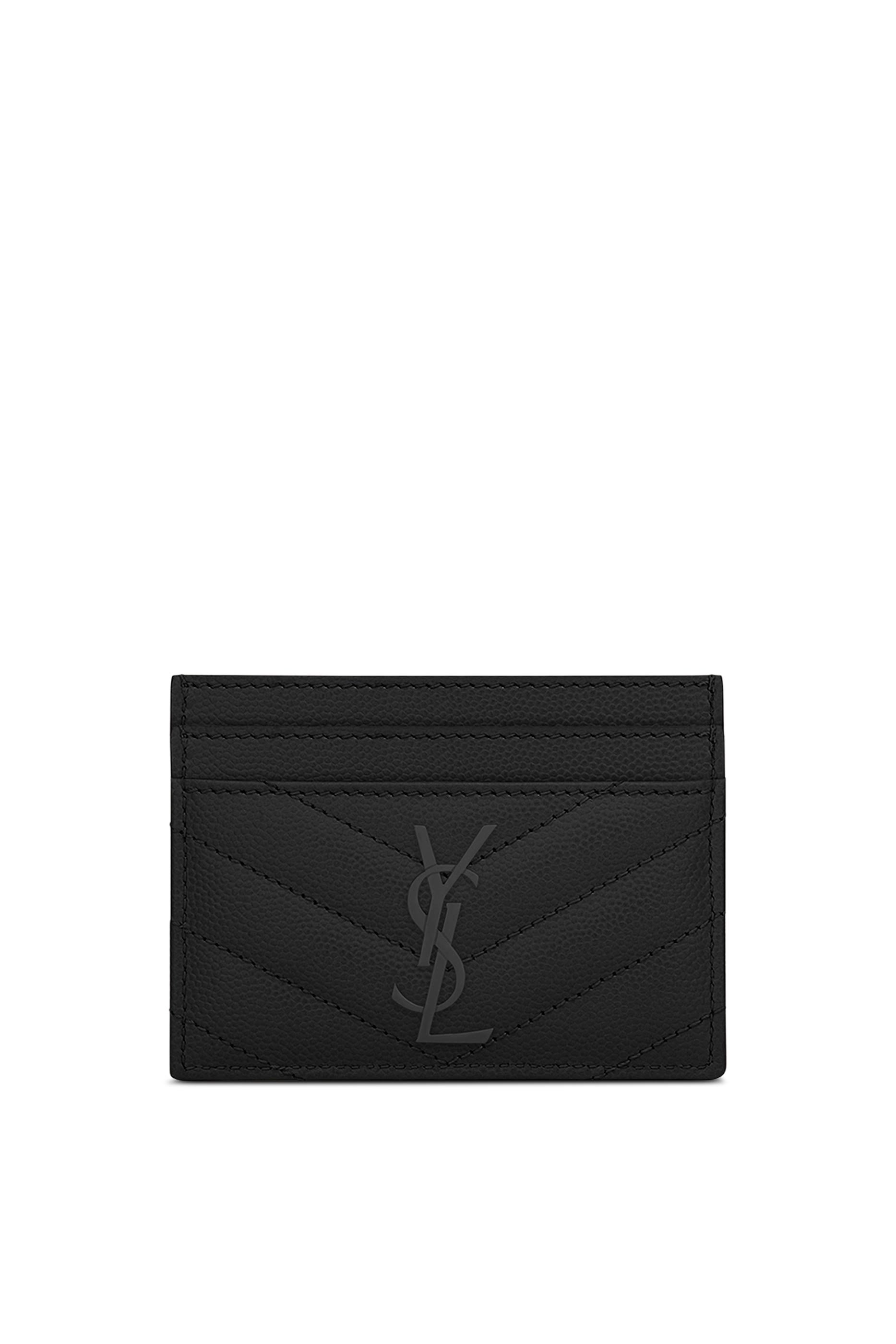 Cassandre Matelass&eacute; Card Case in Grain De Poudre Leather
