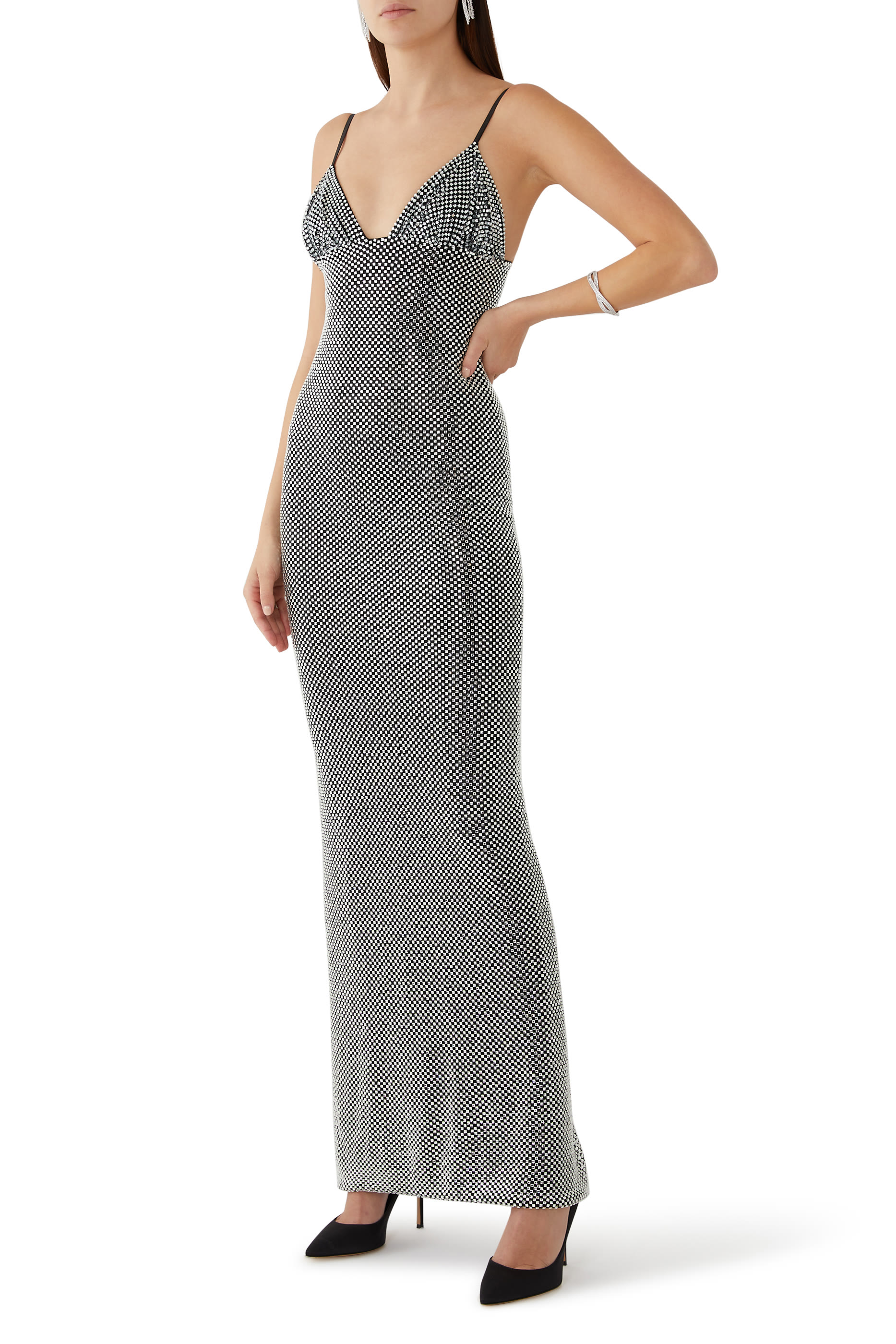 Crystal Embellished Maxi Dress