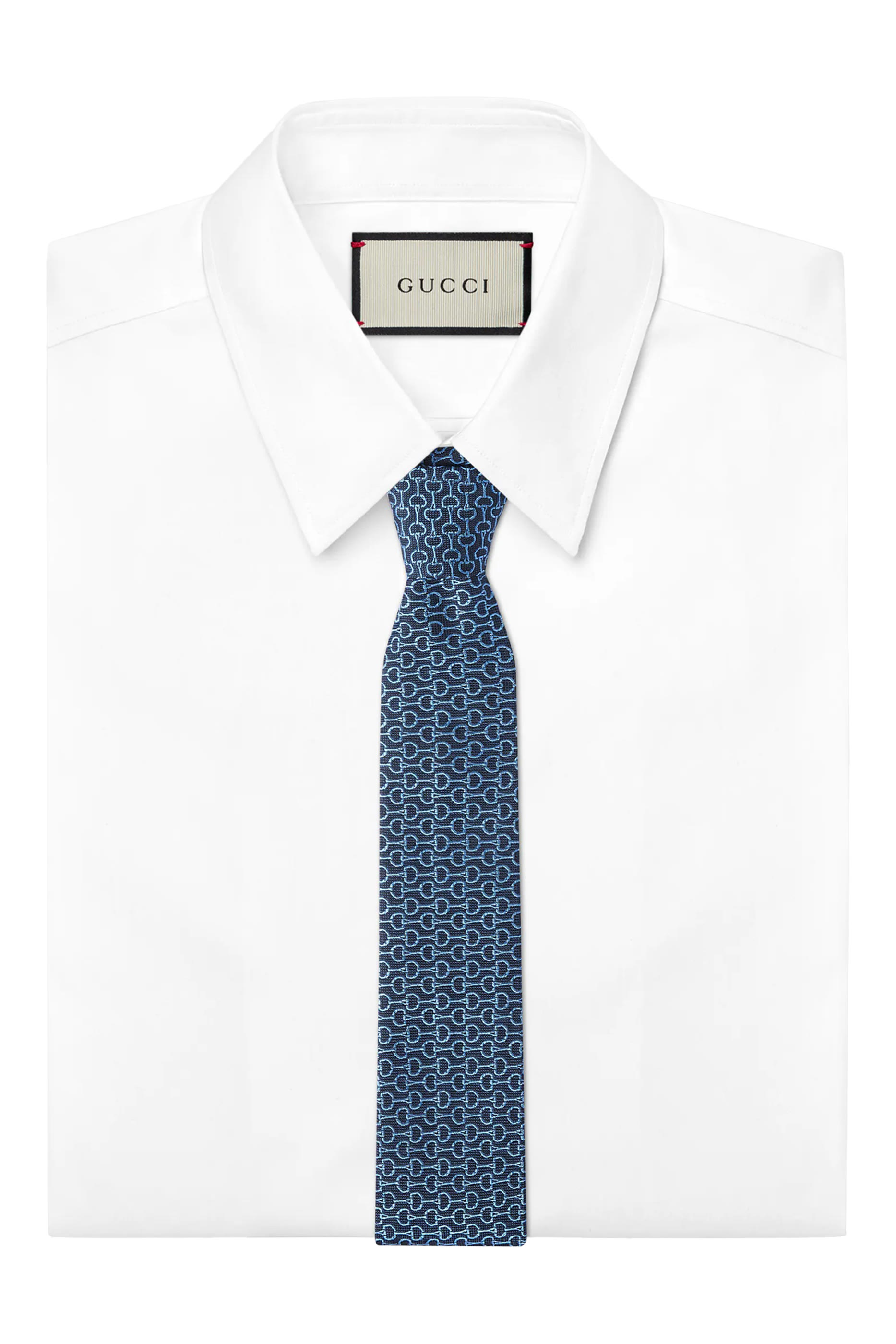 Horsebit Silk Jacquard Tie