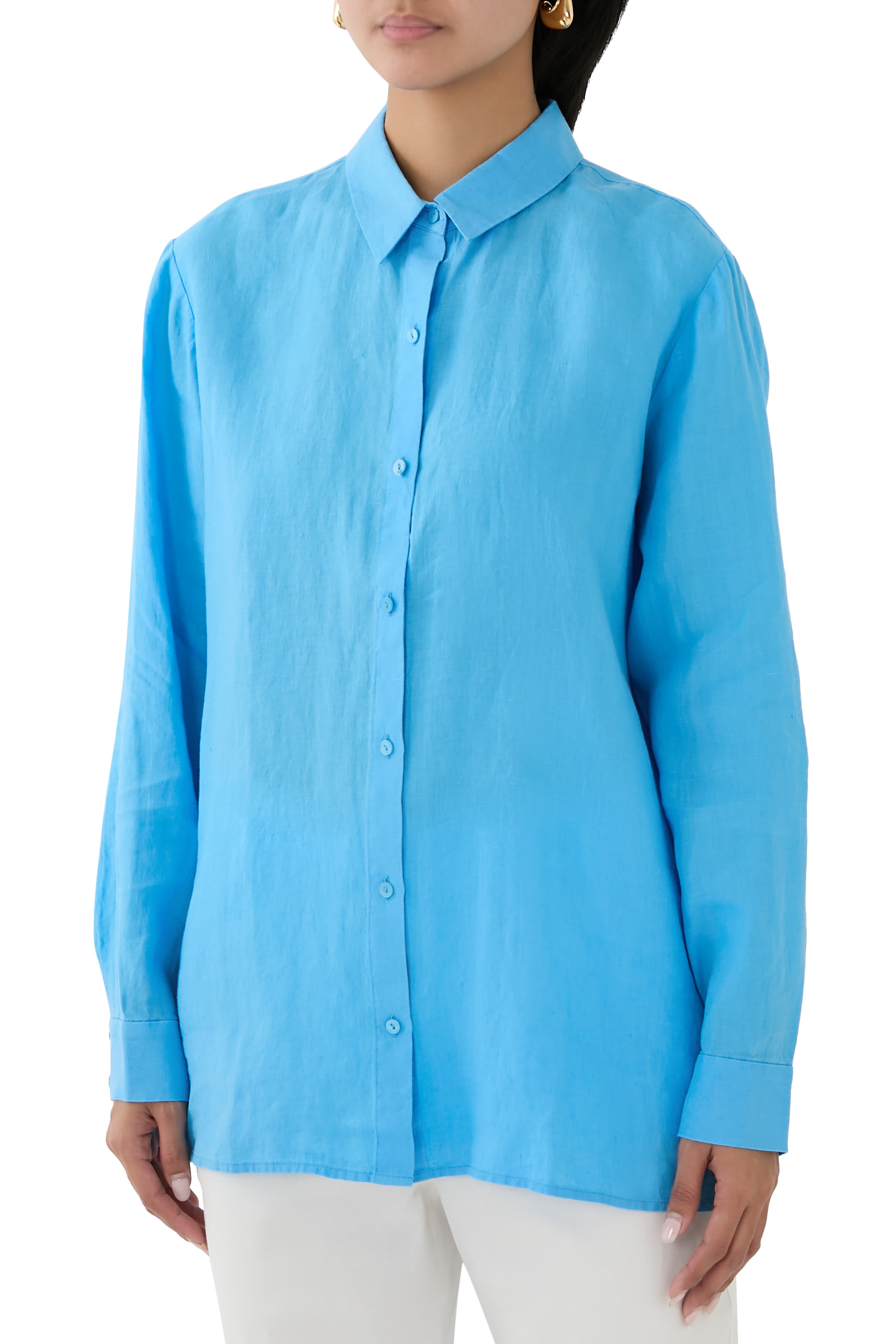 Organic Handkerchief Linen Classic Collar Shirt