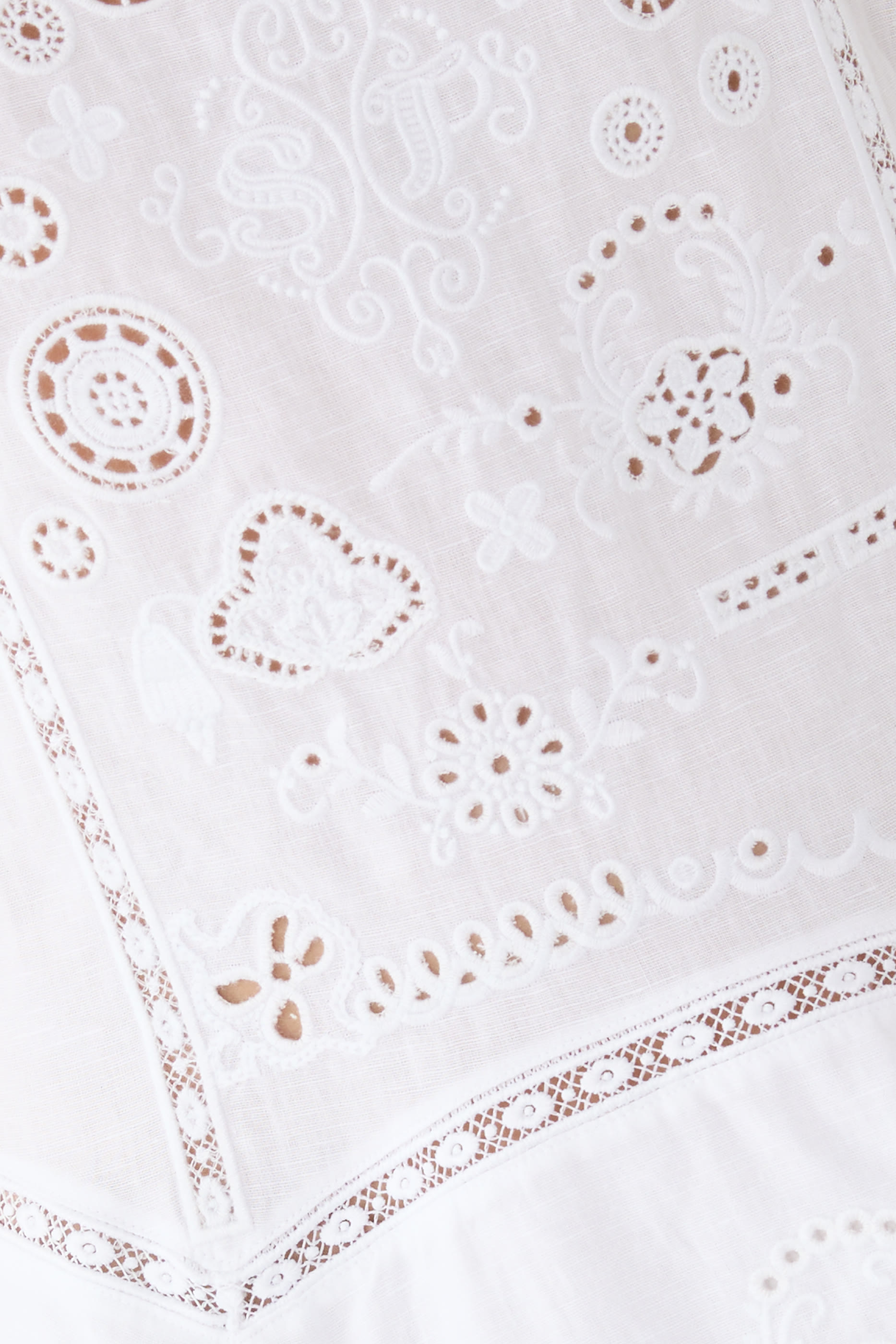 Cotton Embroidered Mini Dress