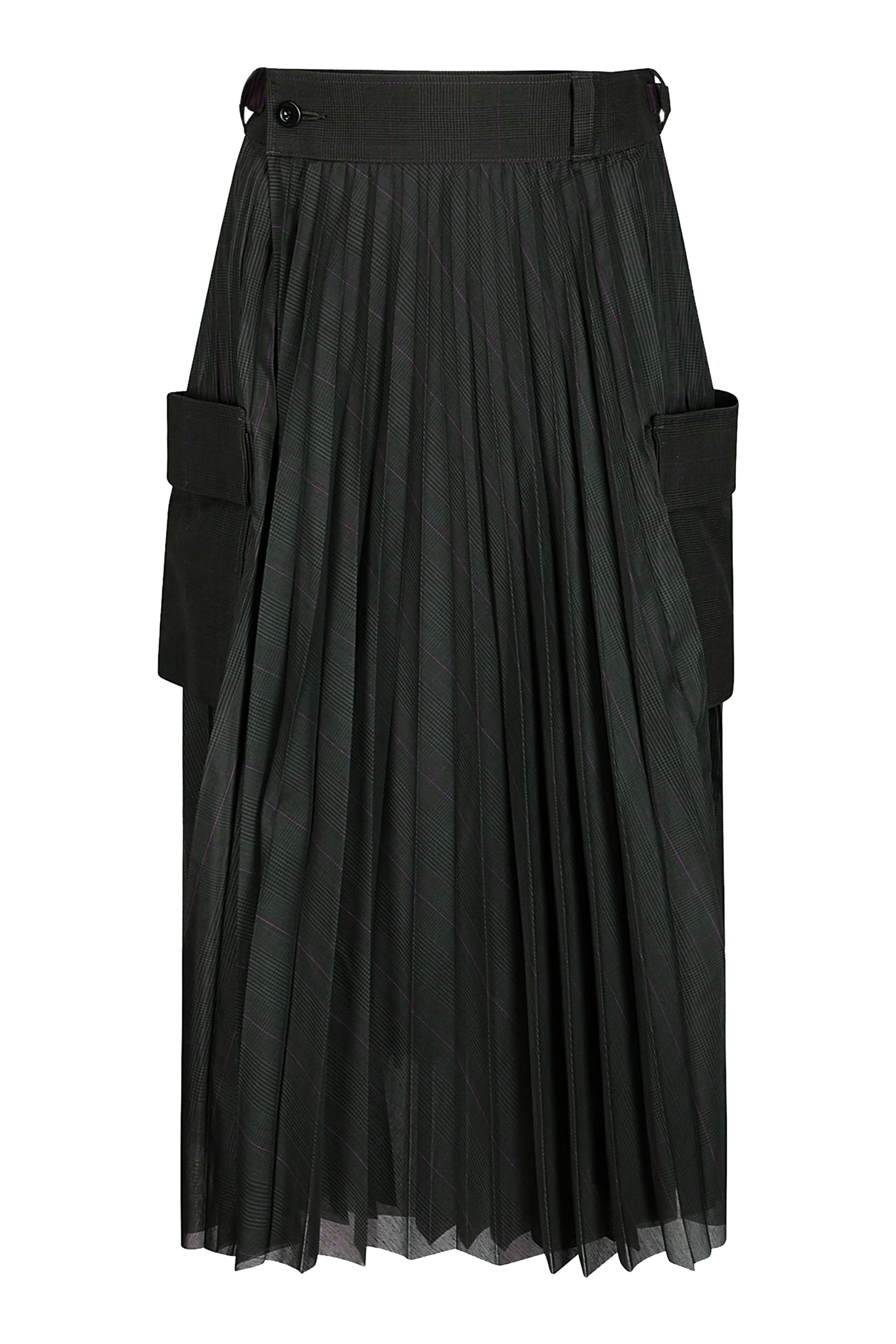 Glen Check Pleated Skirt