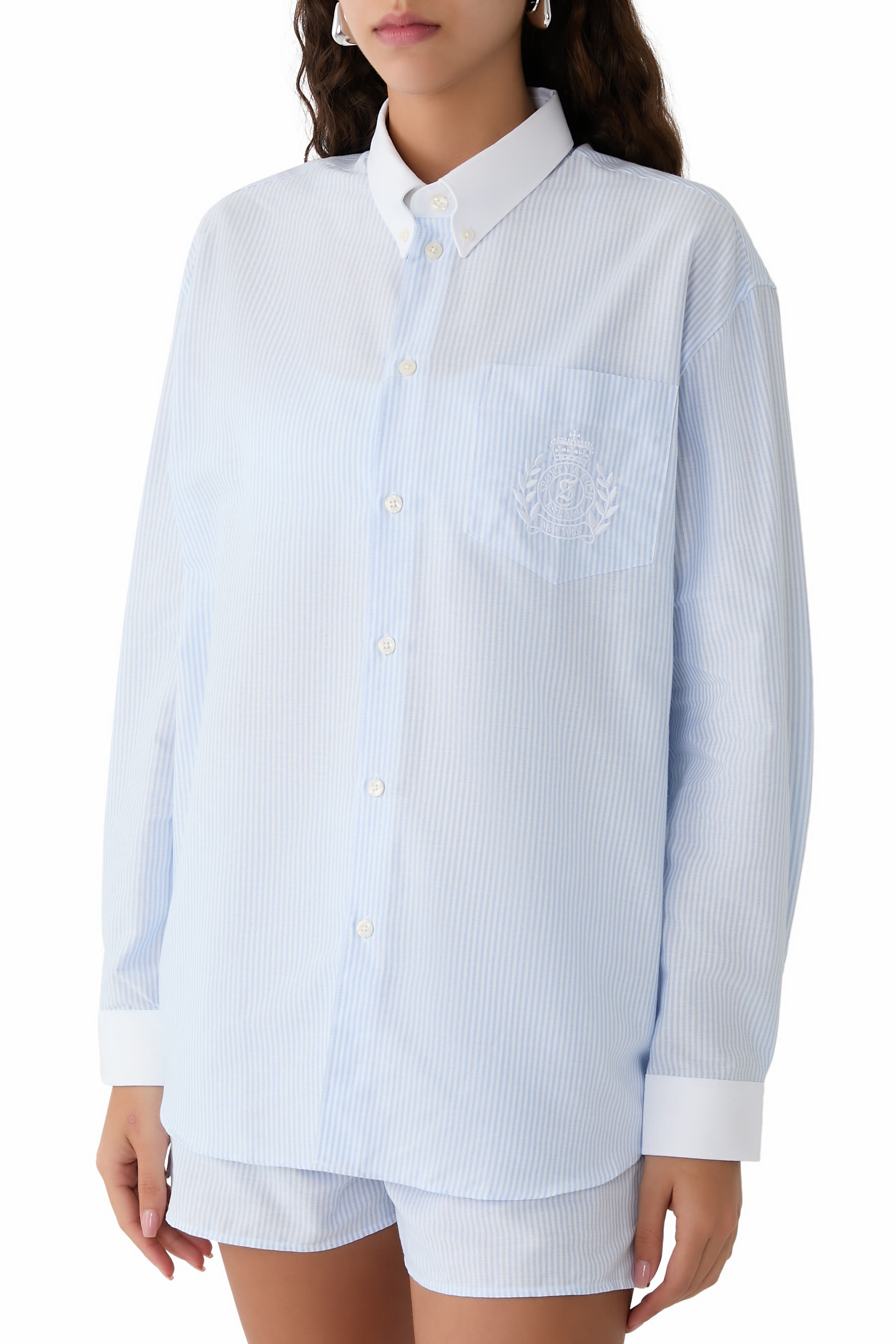 H&W Crest Oversized Oxford Shirt