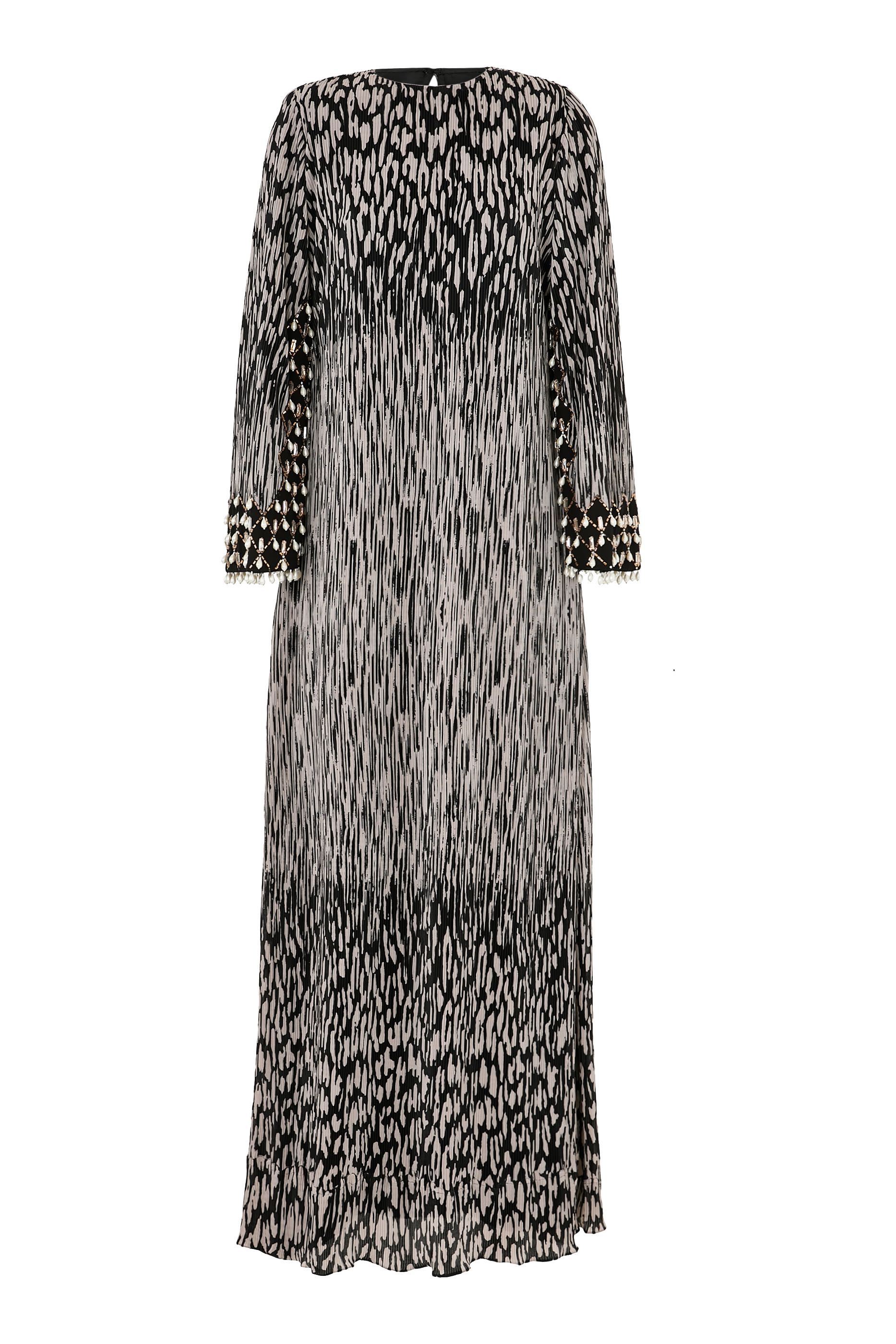 Crinkle Crystal Work Dress