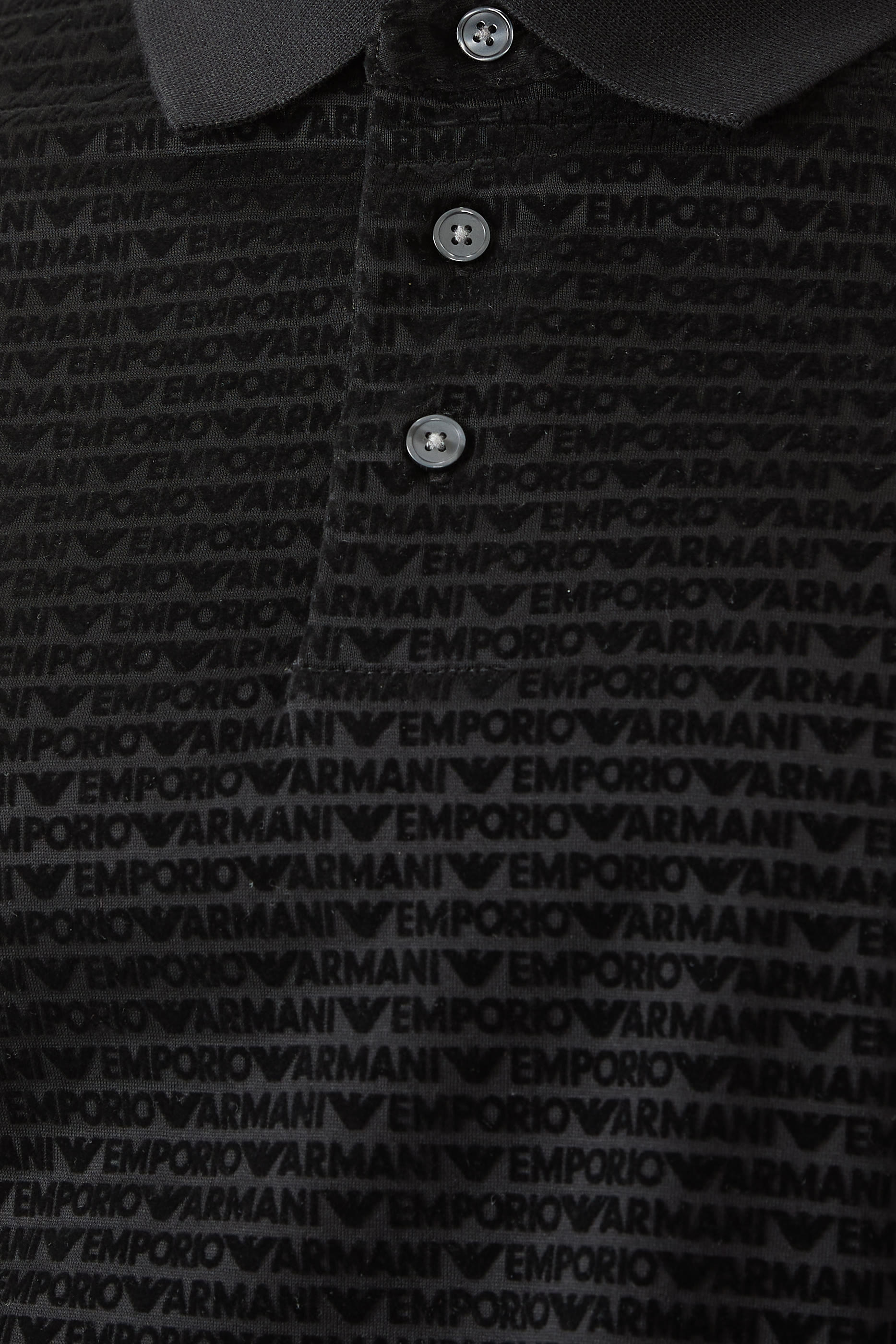 All-Over Jacquard Lettering Jersey Polo Shirt