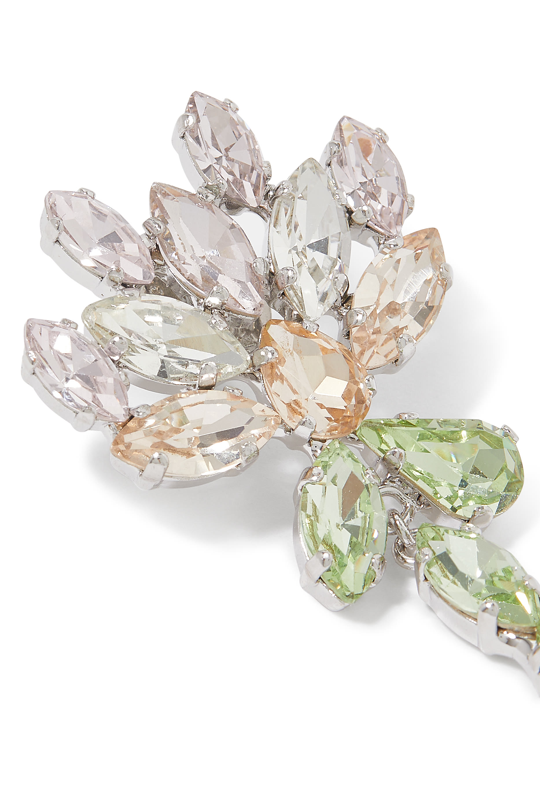 Crystal Carnation Drip Earrings